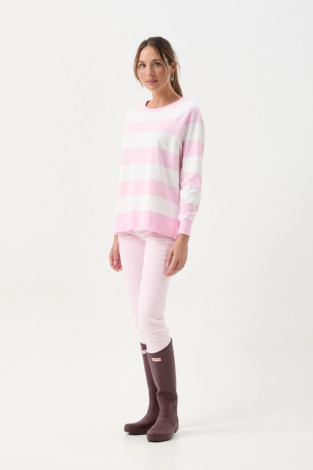 Stripe Sweater Pink/White