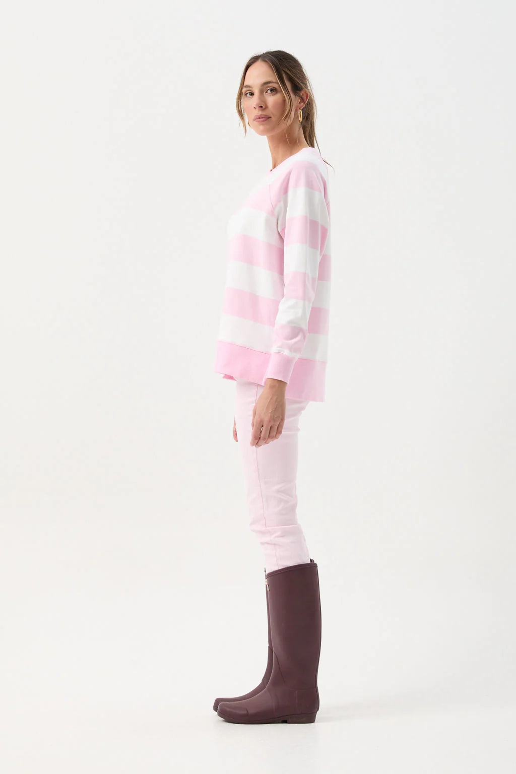Stripe Sweater Pink/White