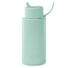 Ceramic Reusable Bottle 34oz/1L with Flip Straw Lid - Peppermint