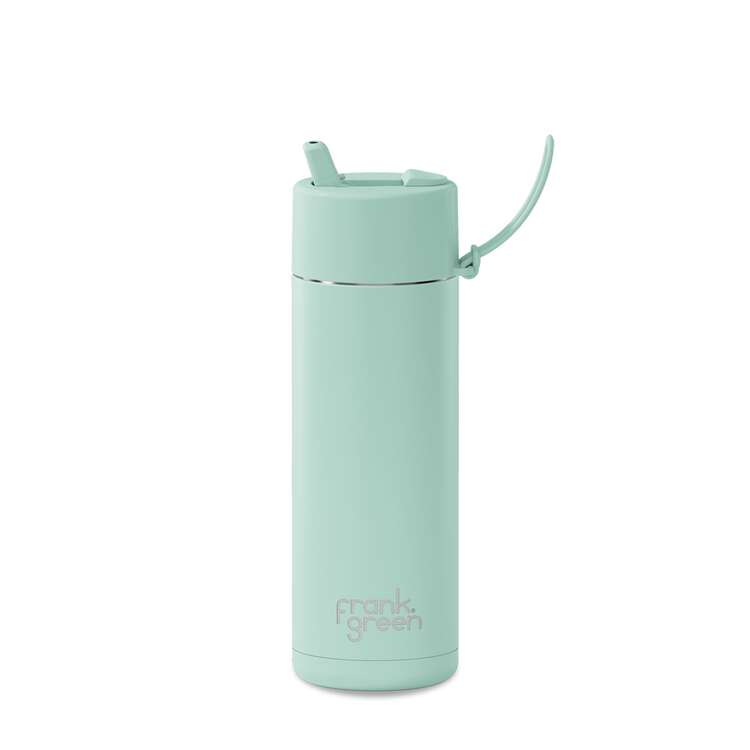 Ceramic Reusable Bottle 20oz/595ml with Flip Straw Lid - Peppermint