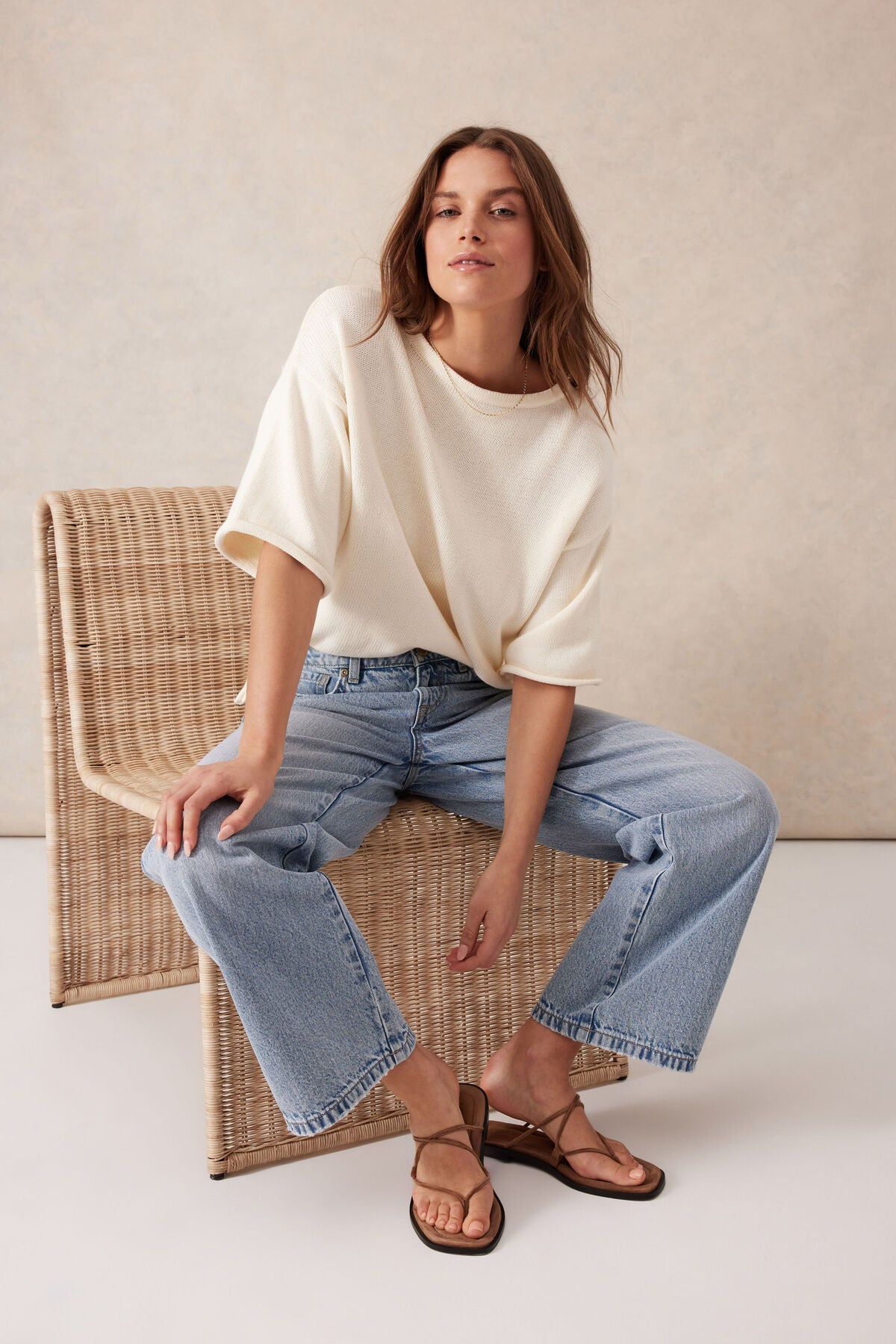 Frankie Loose Straight Jean - Vintage Blue