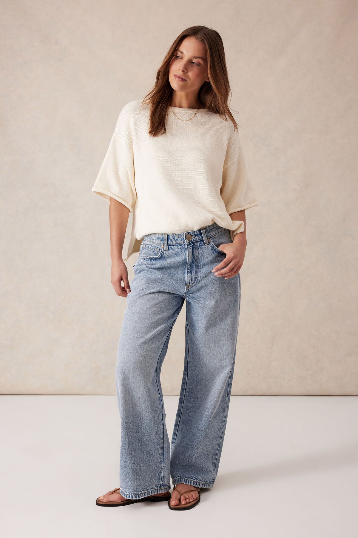 Frankie Loose Straight Jean - Vintage Blue