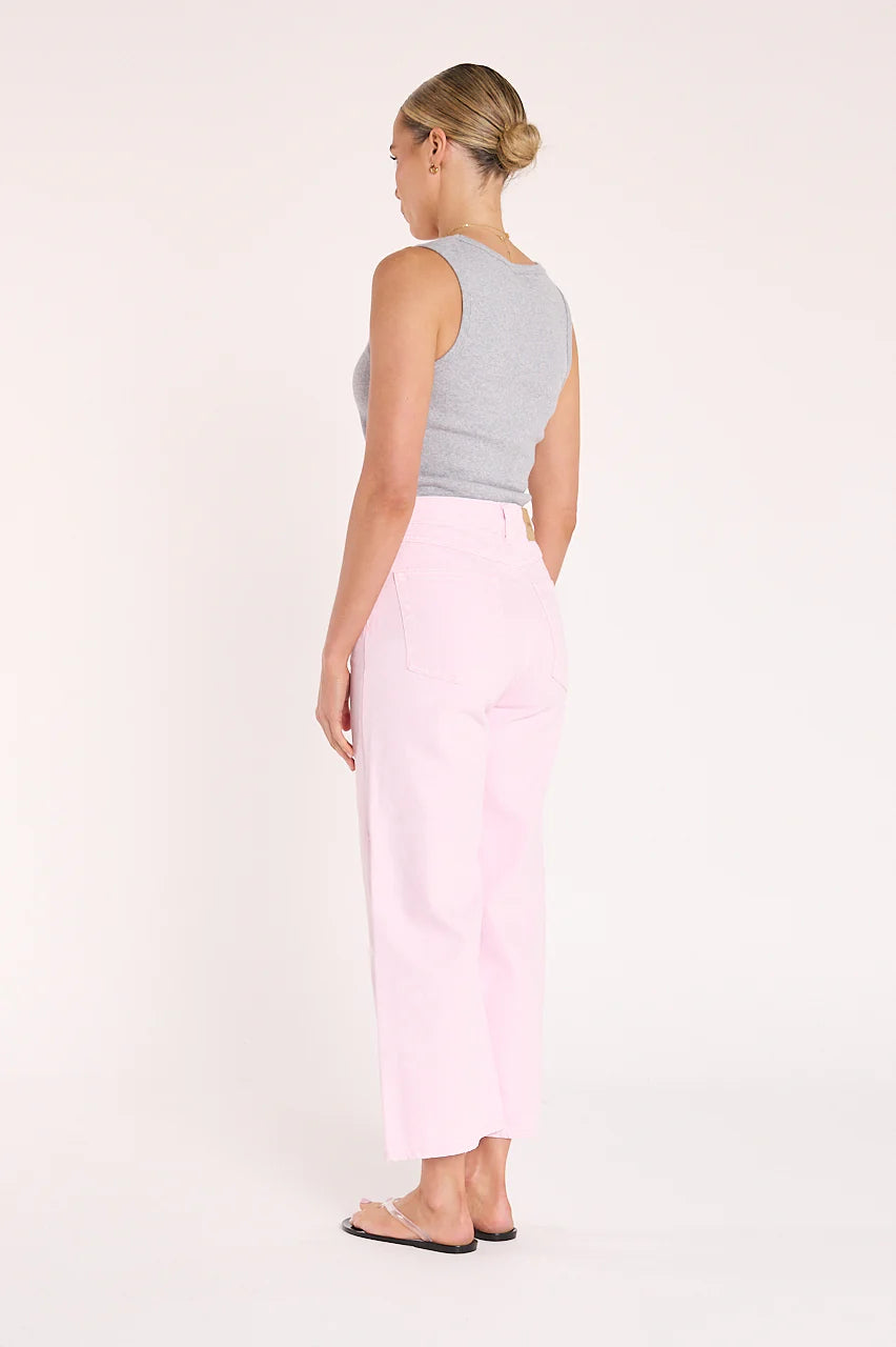 Cassie Cropped Leg Jean - Pink