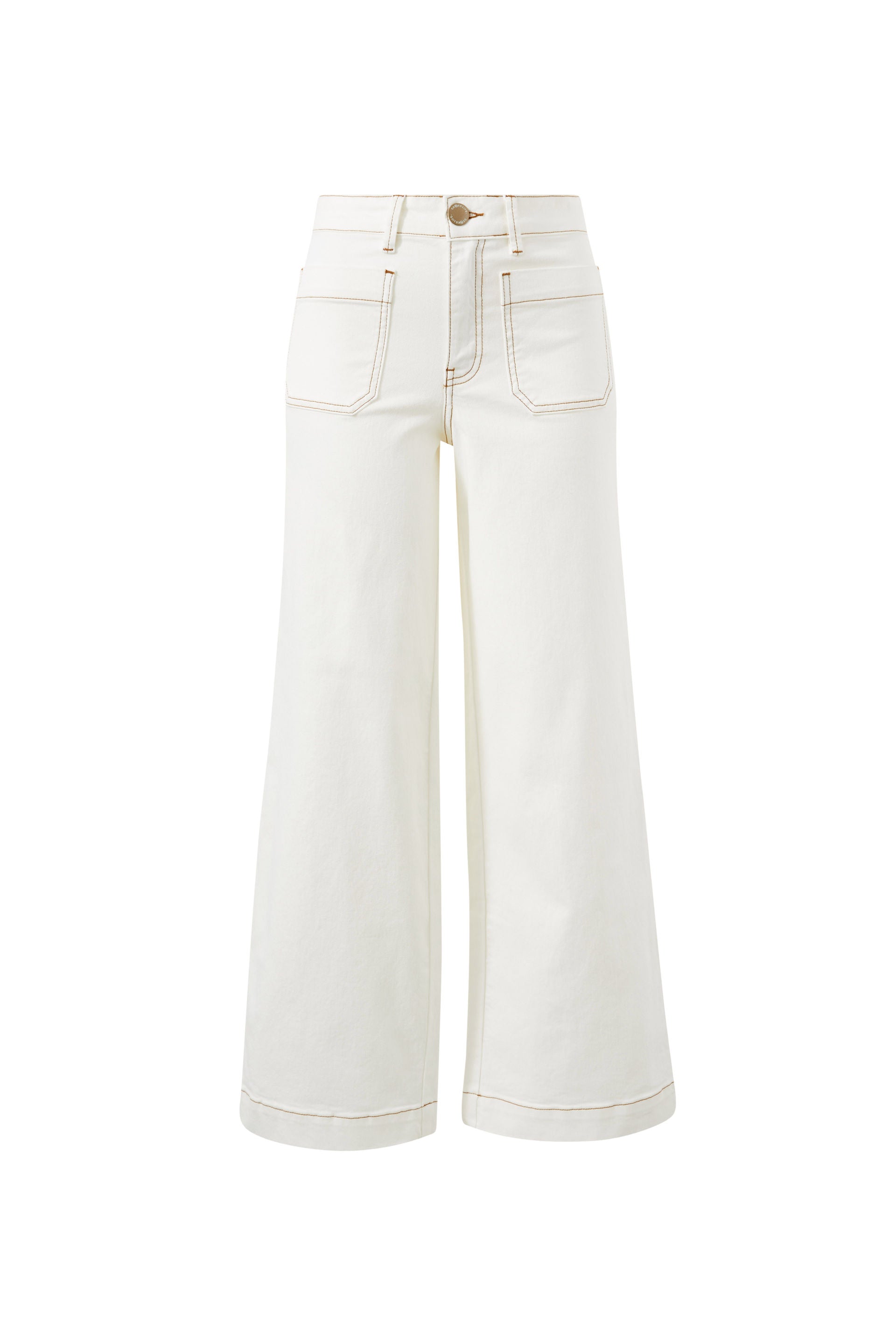 Wide leg patch octet jean - Fresh ecru
