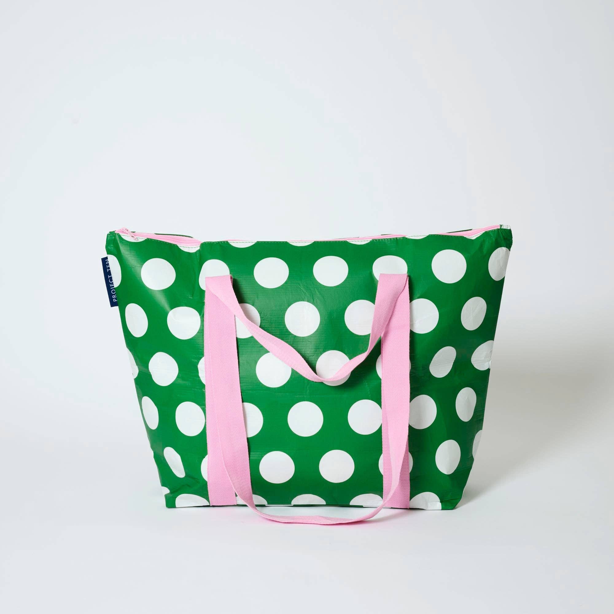 Zip Medium Tote – Polka Dot