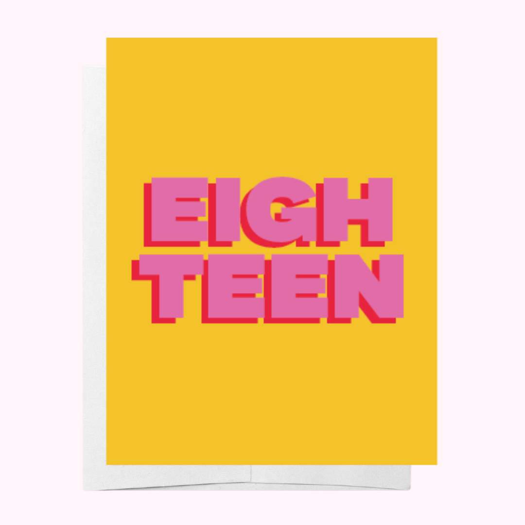 Eighteen - Age Milestone Birthday Card