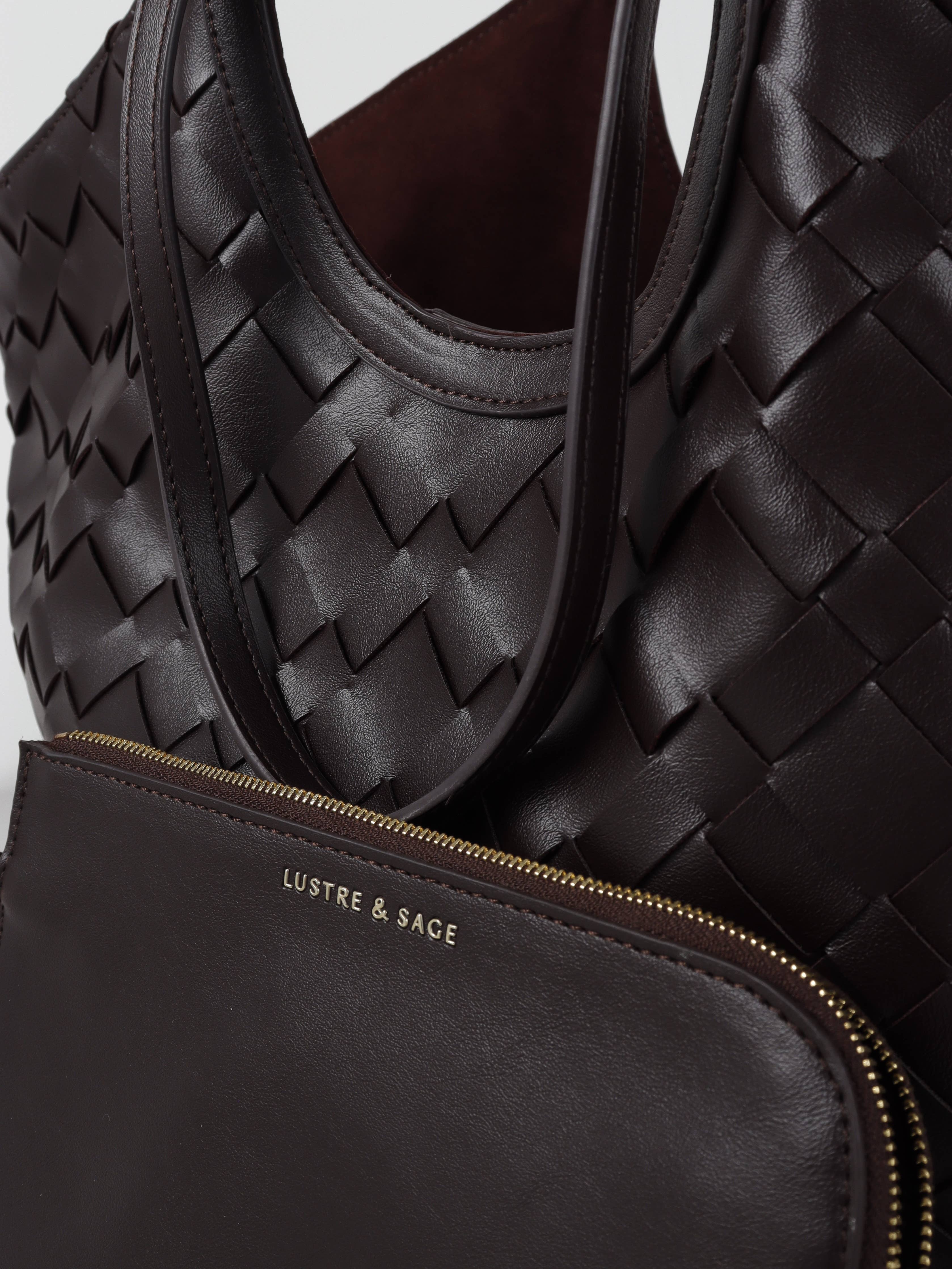The Everyday Woven Brown Tote Bag