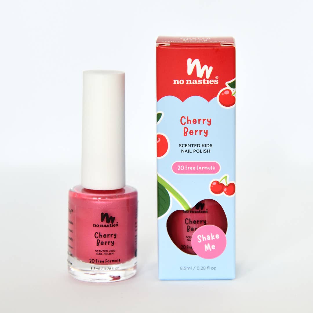 Water Based Scented Scratch Off Kids Nail Polish - Cherry Berry