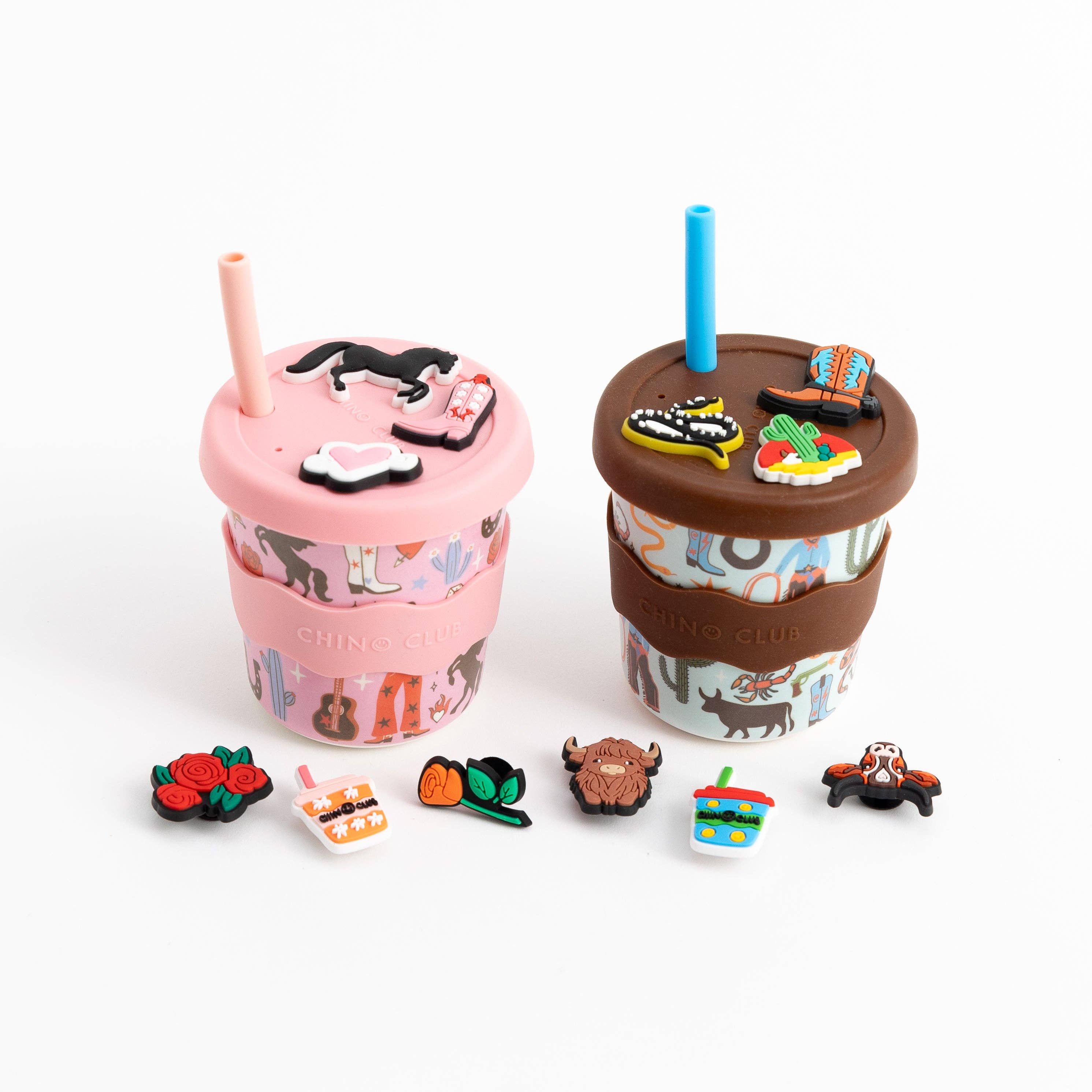 Cowgirl Chino Charm Cup 8oz by Chino Club, featuring a playful cowgirl design on a ceramic charm cup with a sturdy handle.