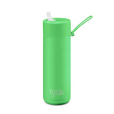 Ceramic Reusable Drink Bottle 20oz bottle - neon green
