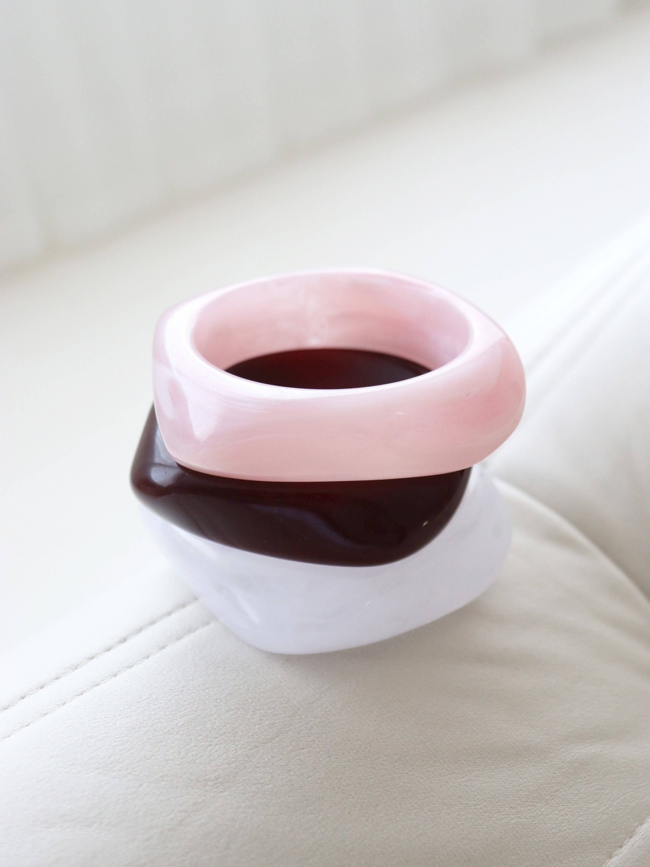 Angular Cuff Bangle in Wine