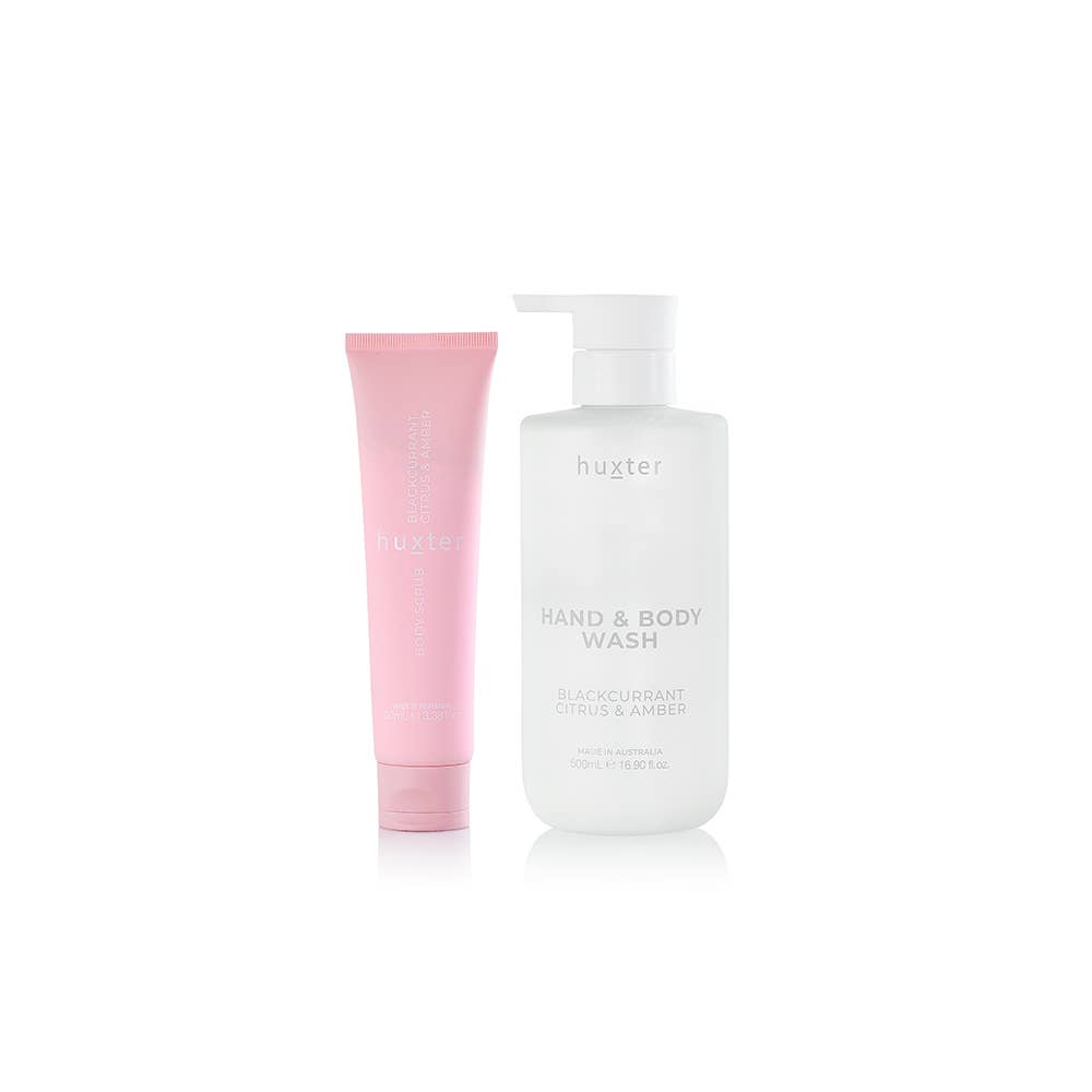 Shower Pamper Duo - Xmas Flowers Collection - Blackcurrant, Citrus & Amber