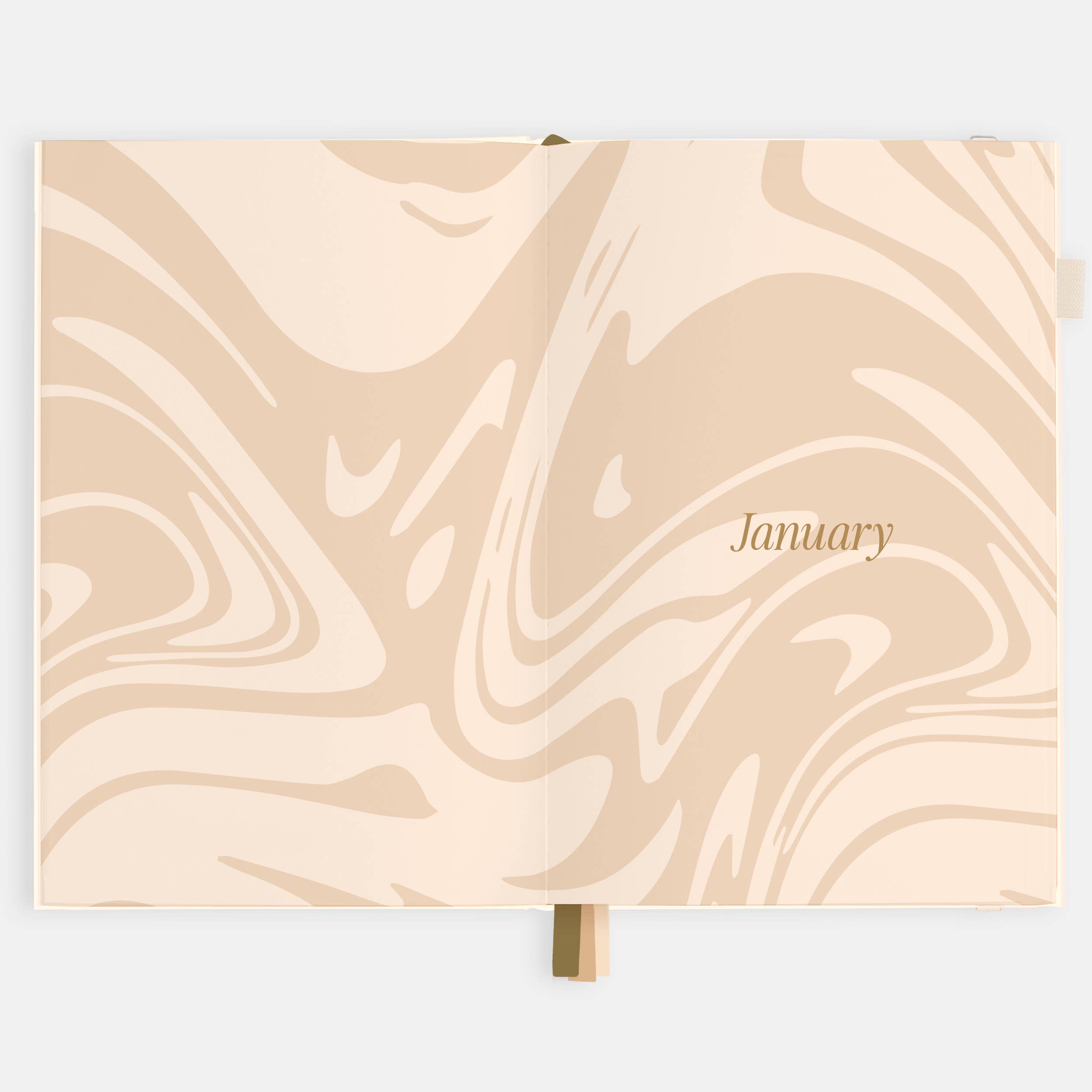 2026 Creme A5 Vertical Planner