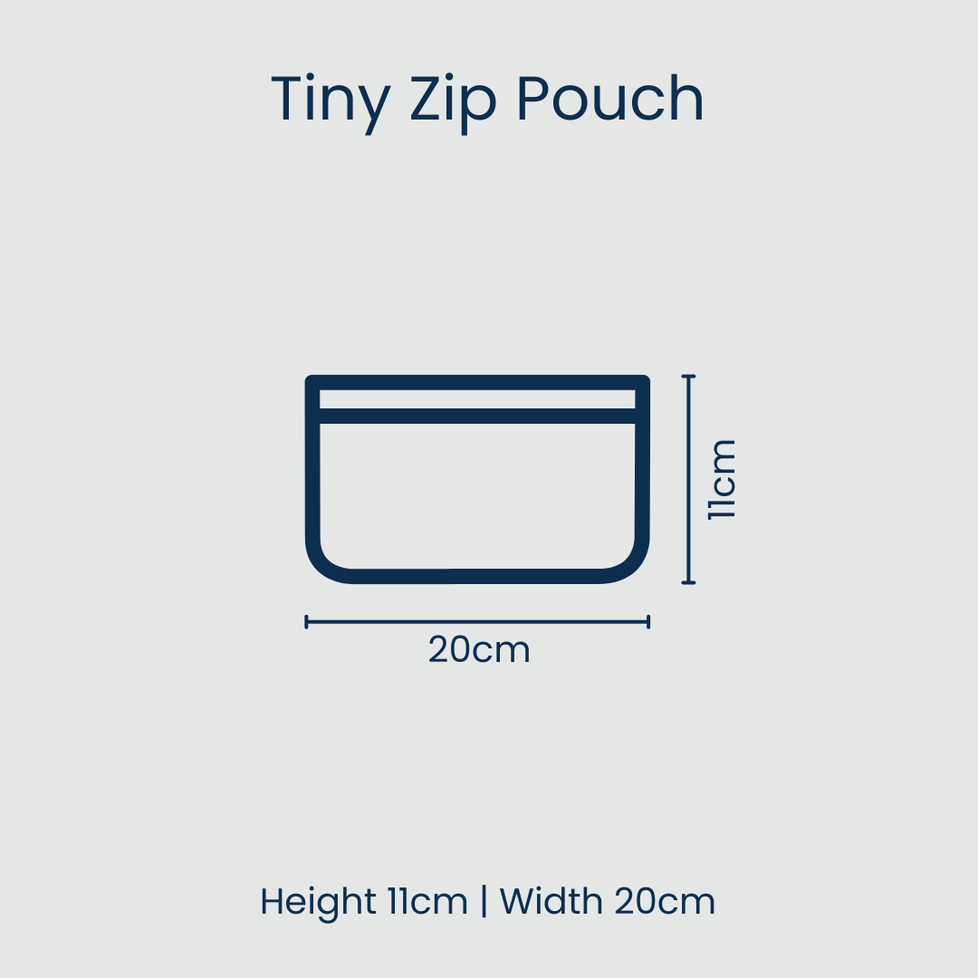 Green Blue Stripe Tiny Zip Pouch