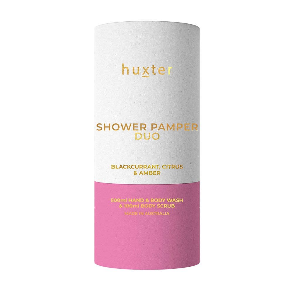 Shower Pamper Duo - Xmas Flowers Collection - Blackcurrant, Citrus & Amber