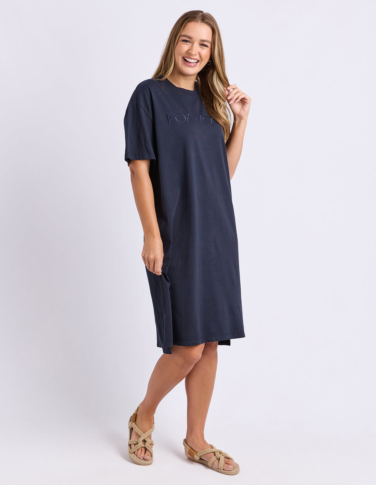 Simplified Tee Dress Navy