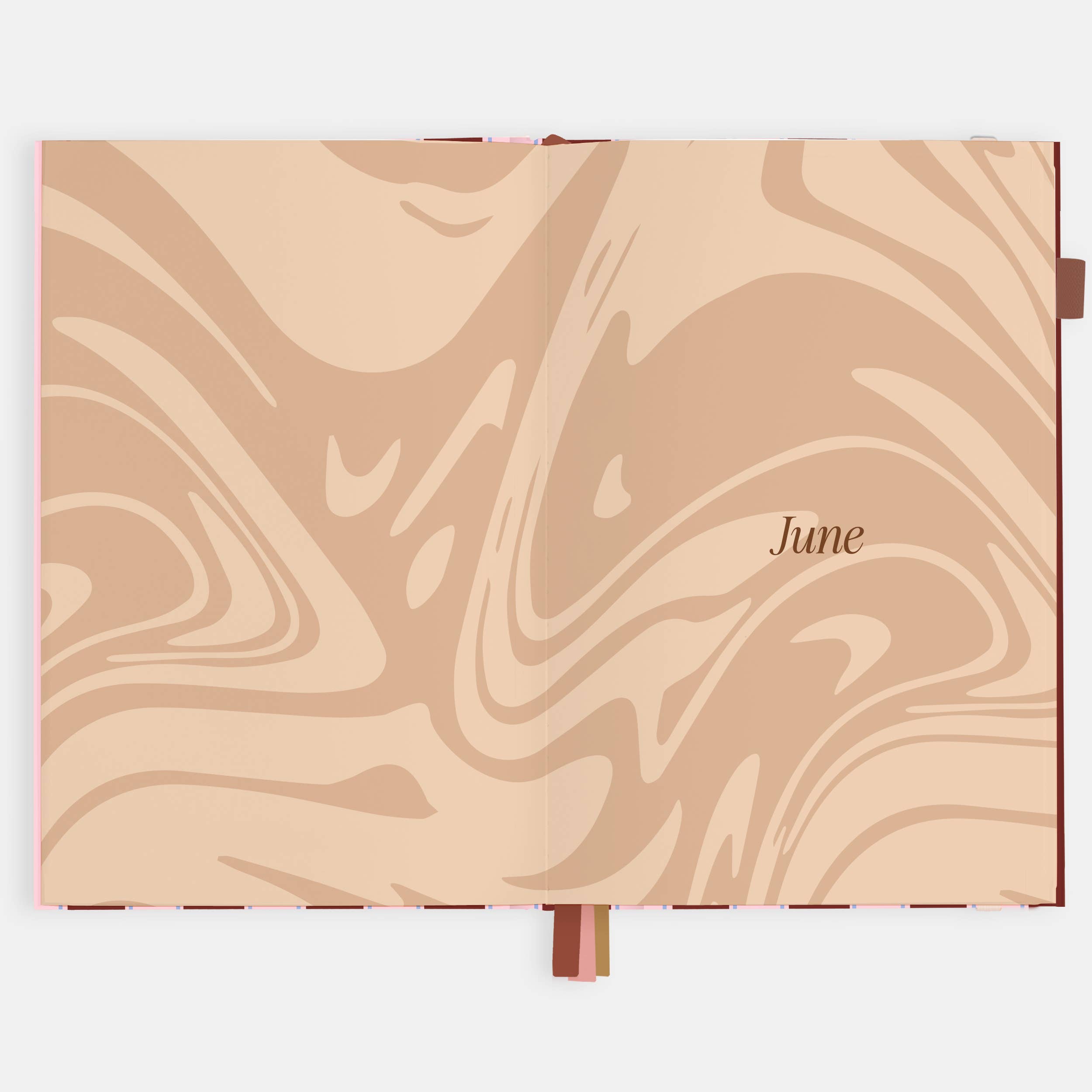 2026 Burgundy Stripe A5 Vertical Planner