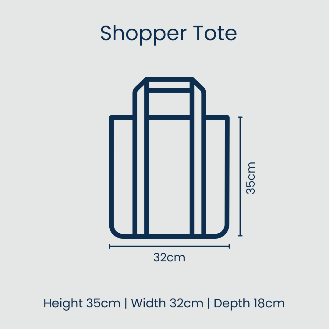 Project Ten Pty Ltd Shopper Tote in Confetti pattern showing a colorful fabric tote bag with handles and vibrant confetti design.