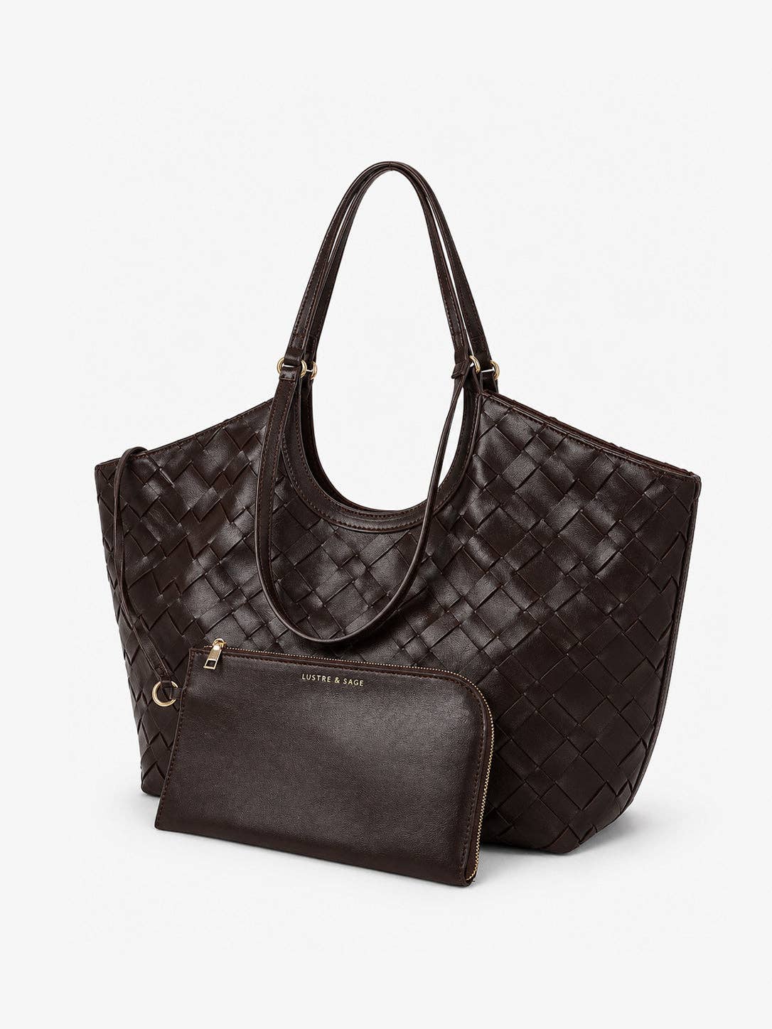 The Everyday Woven Brown Tote Bag