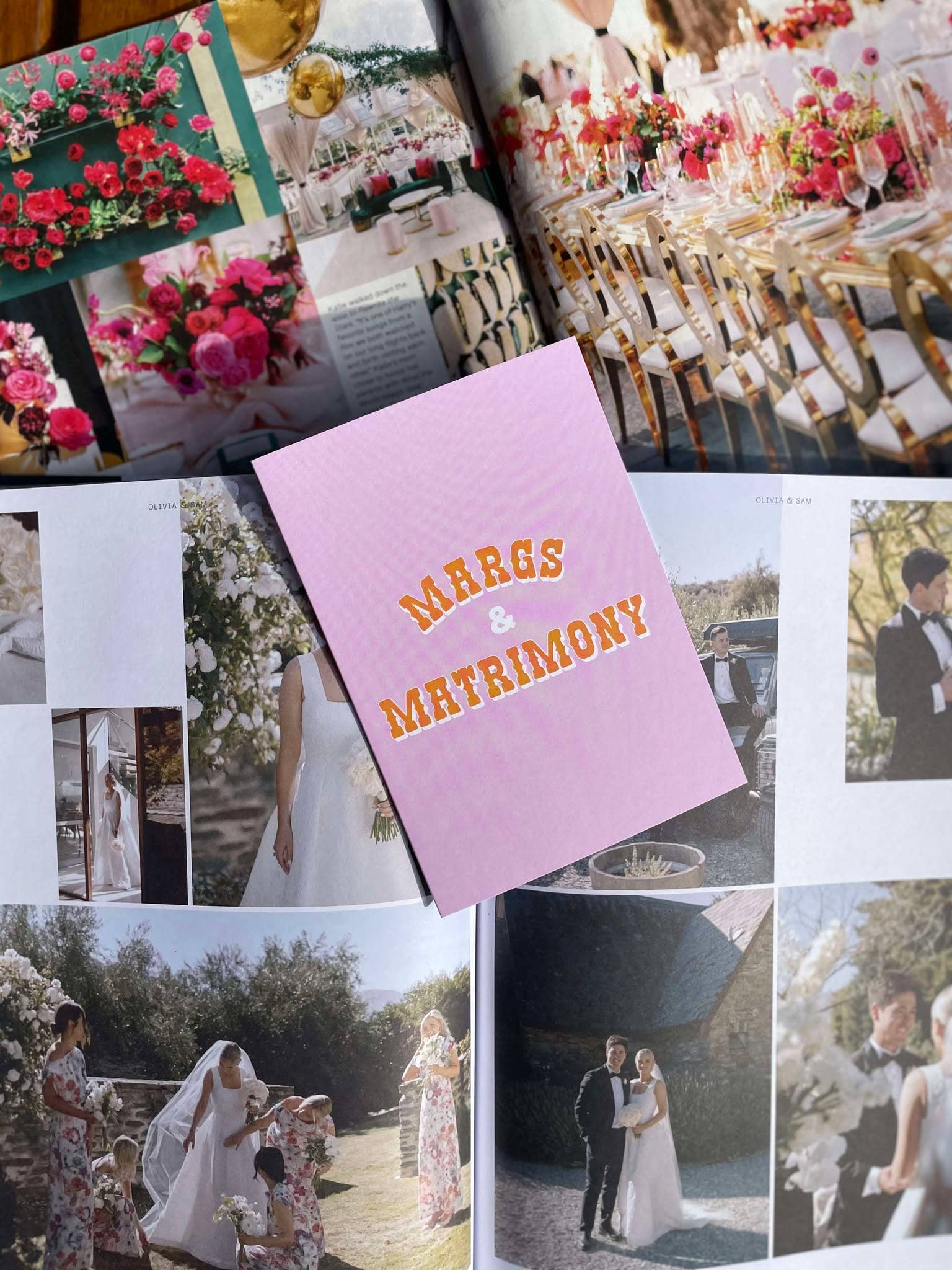 Wedding or bridal party card from BAD ON PAPER featuring elegant design and space for guest names and messages.