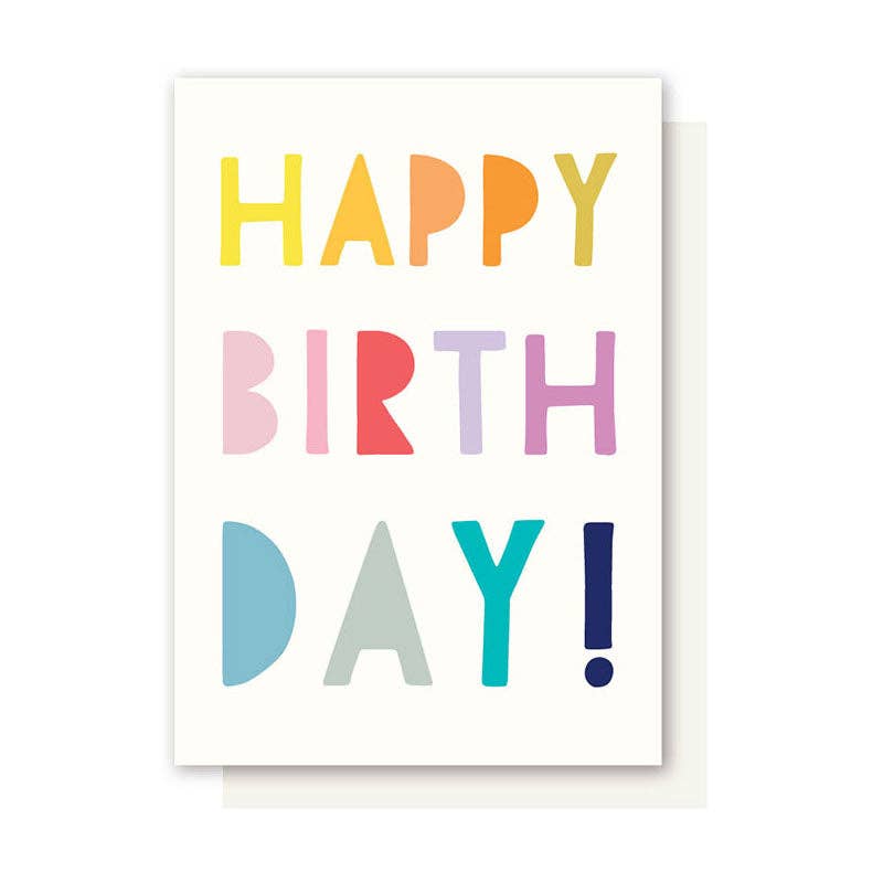 COLOURFUL FONT BIRTHDAY CARD