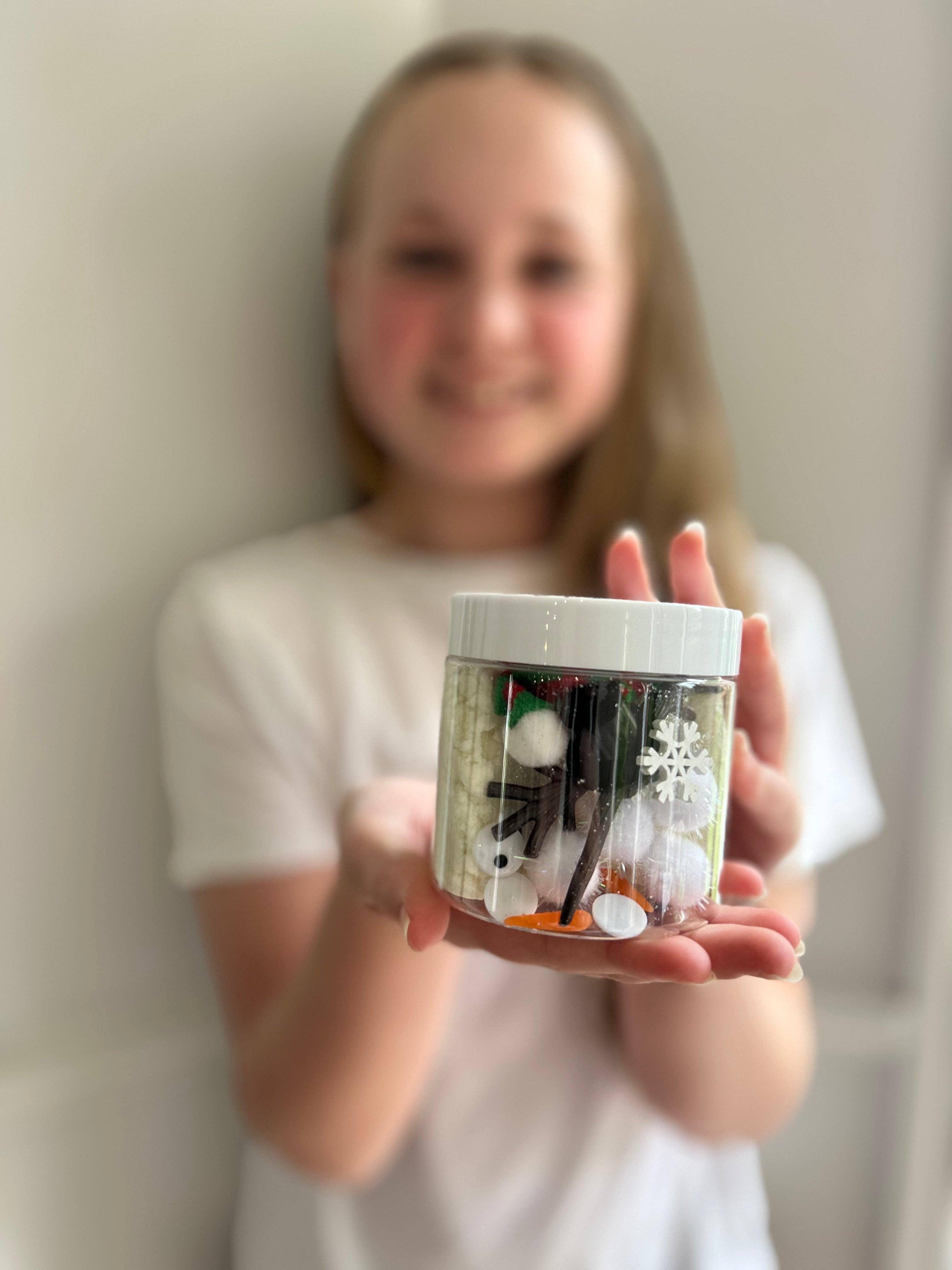 Snowman Playdough to Go