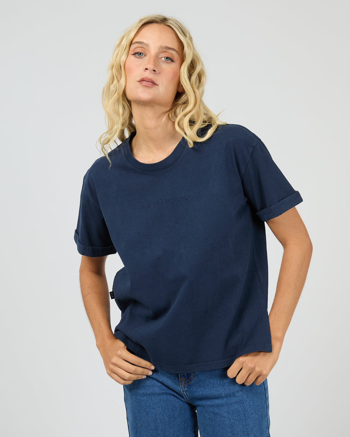 AAE WASHED TEE NAVY
