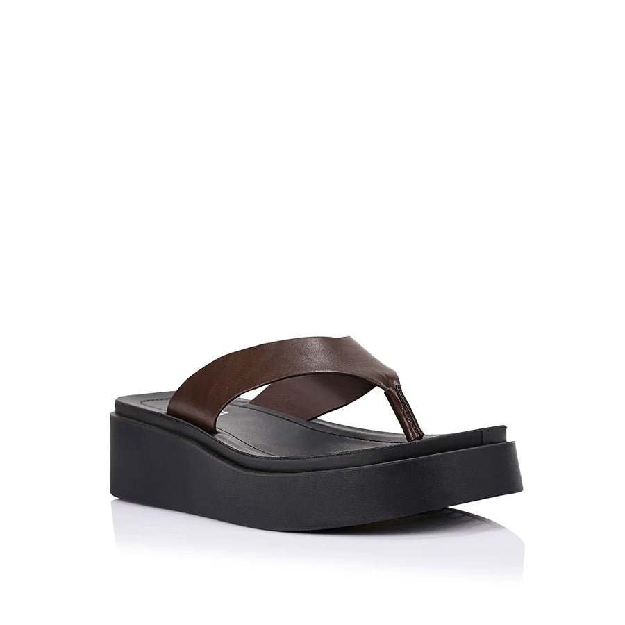 RAPTOR FLATFORM THONGS - CHOCOLATE BROWN