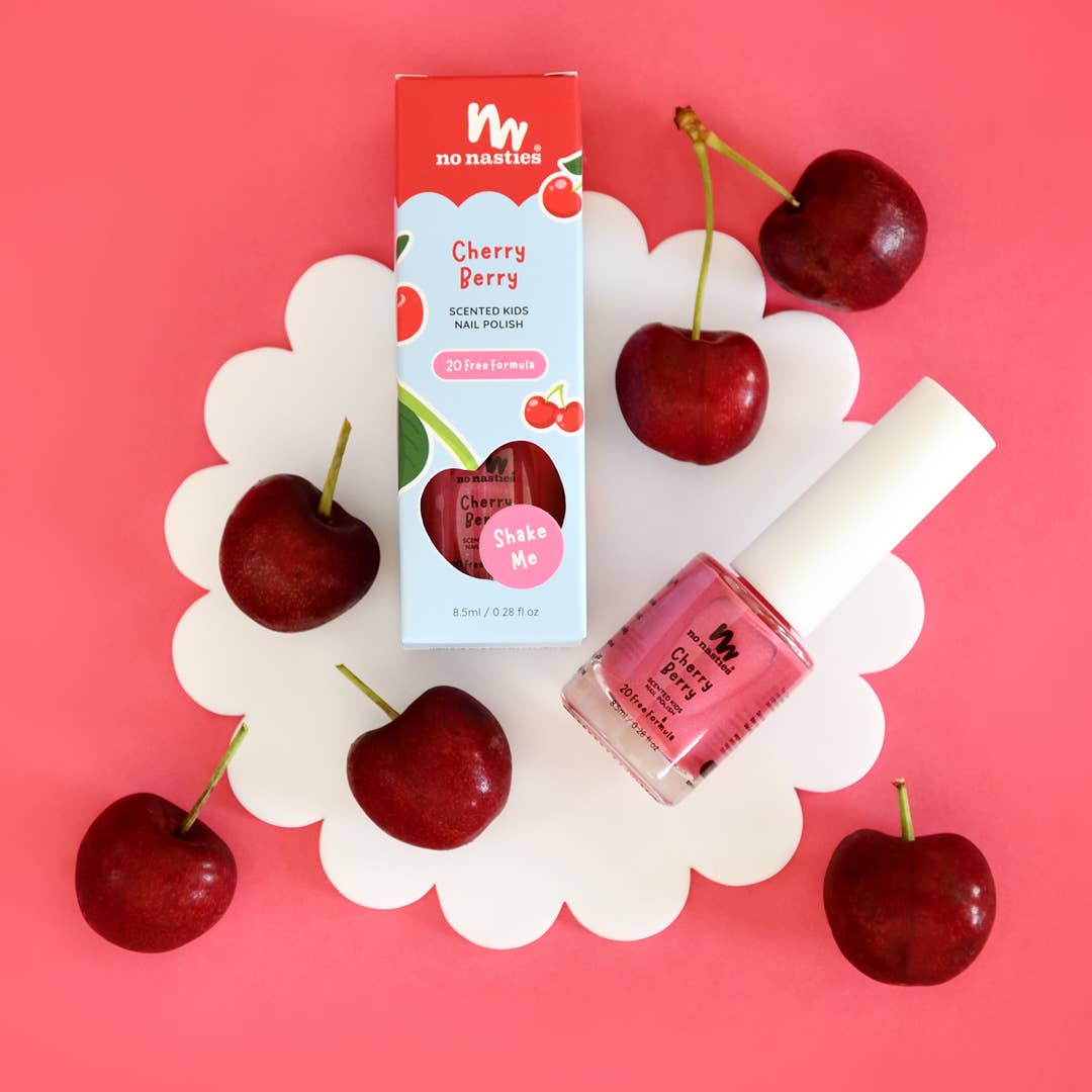 Water Based Scented Scratch Off Kids Nail Polish - Cherry Berry