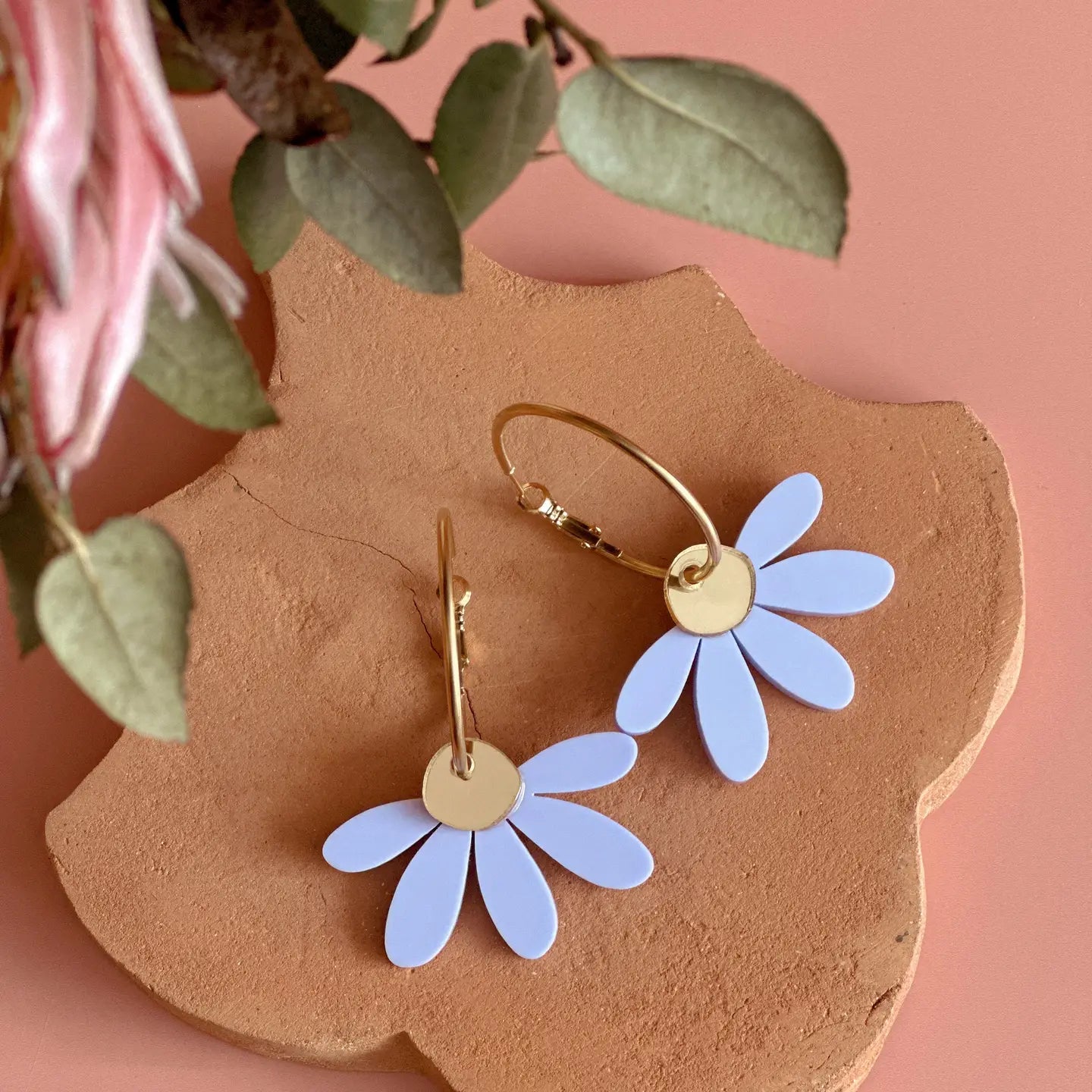 Jumbo Daisy Hoop Earrings