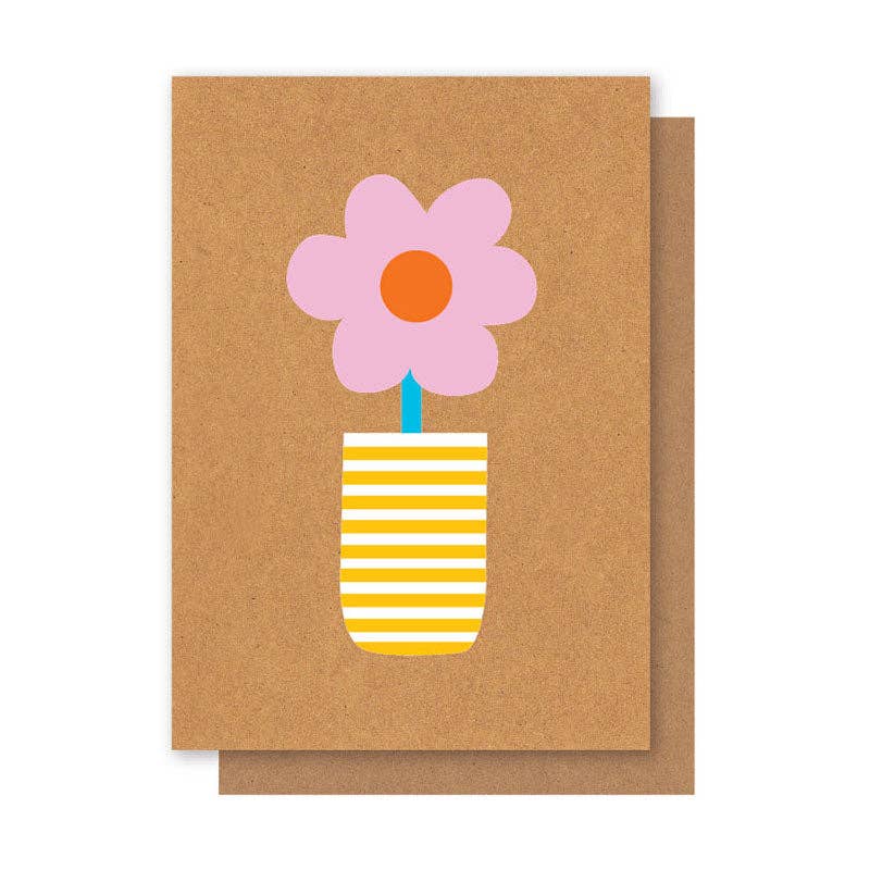 STRIPED VASE CARD