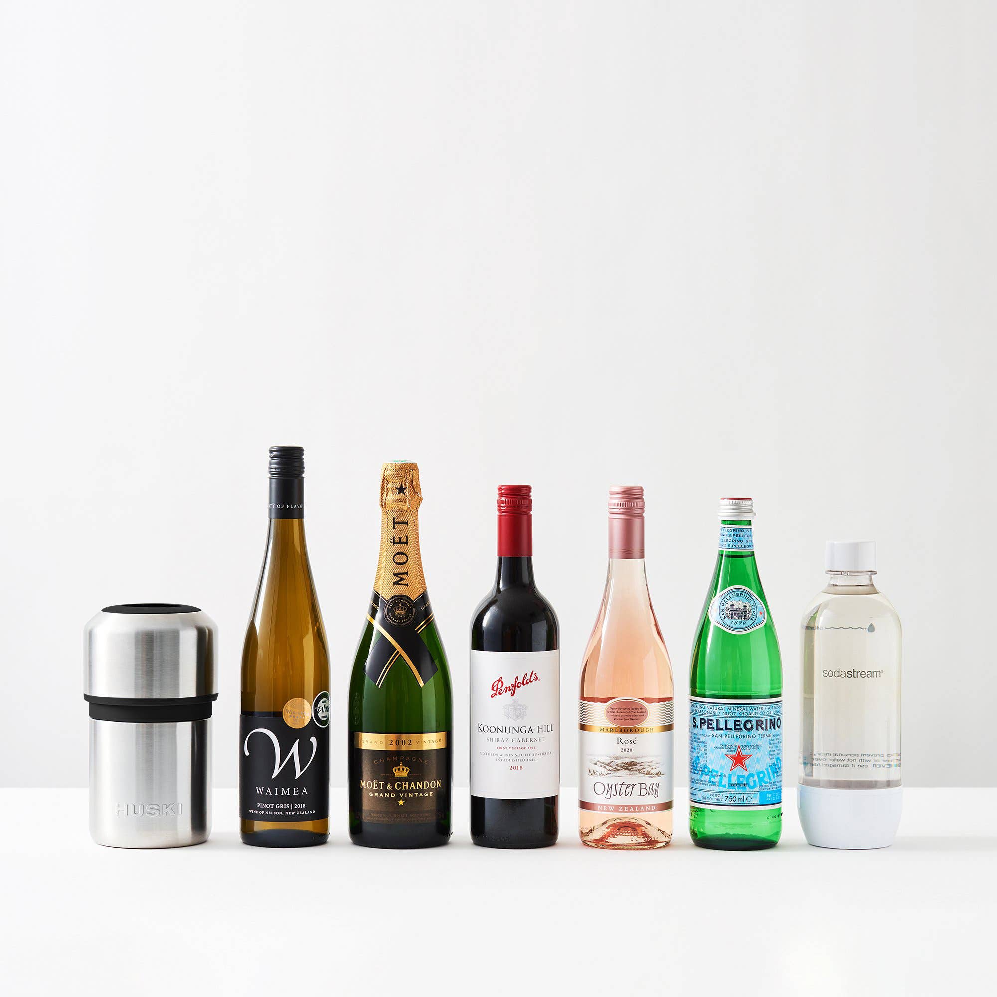 Huski Powder Pink Wine Cooler with insulated stainless steel design for keeping wine cold.