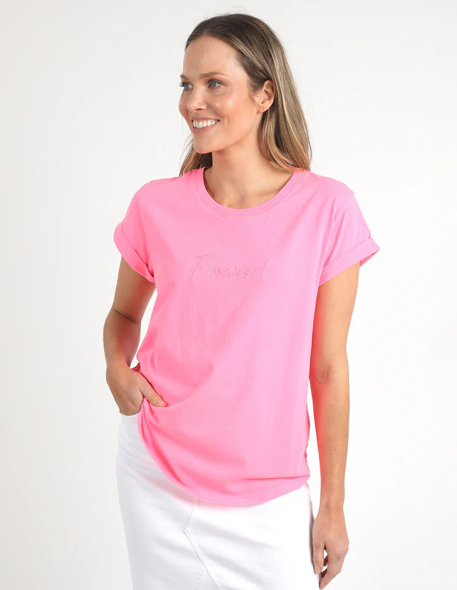 Signature Tee - Neon Rose