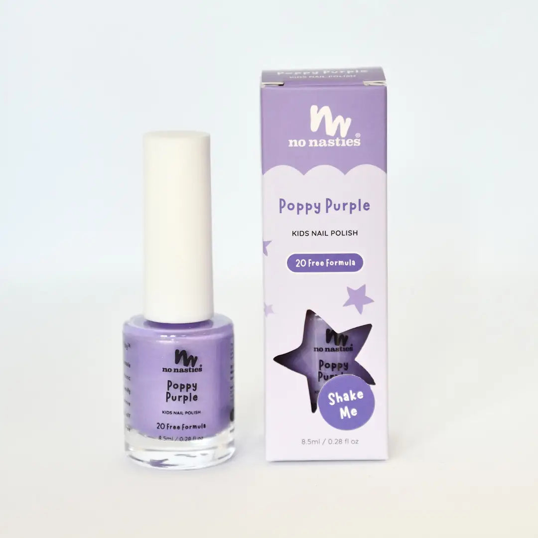 Poppy Purple Water-Based, Scratch Off Nail Polish For Kids