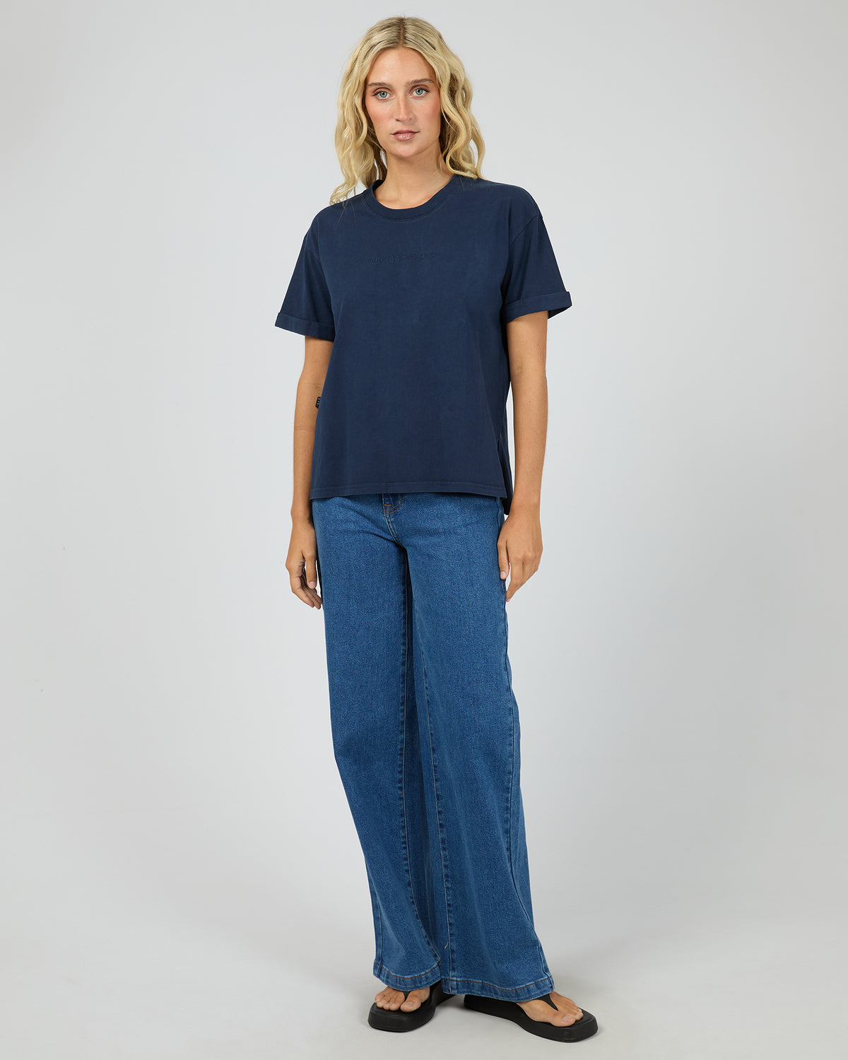 AAE WASHED TEE NAVY
