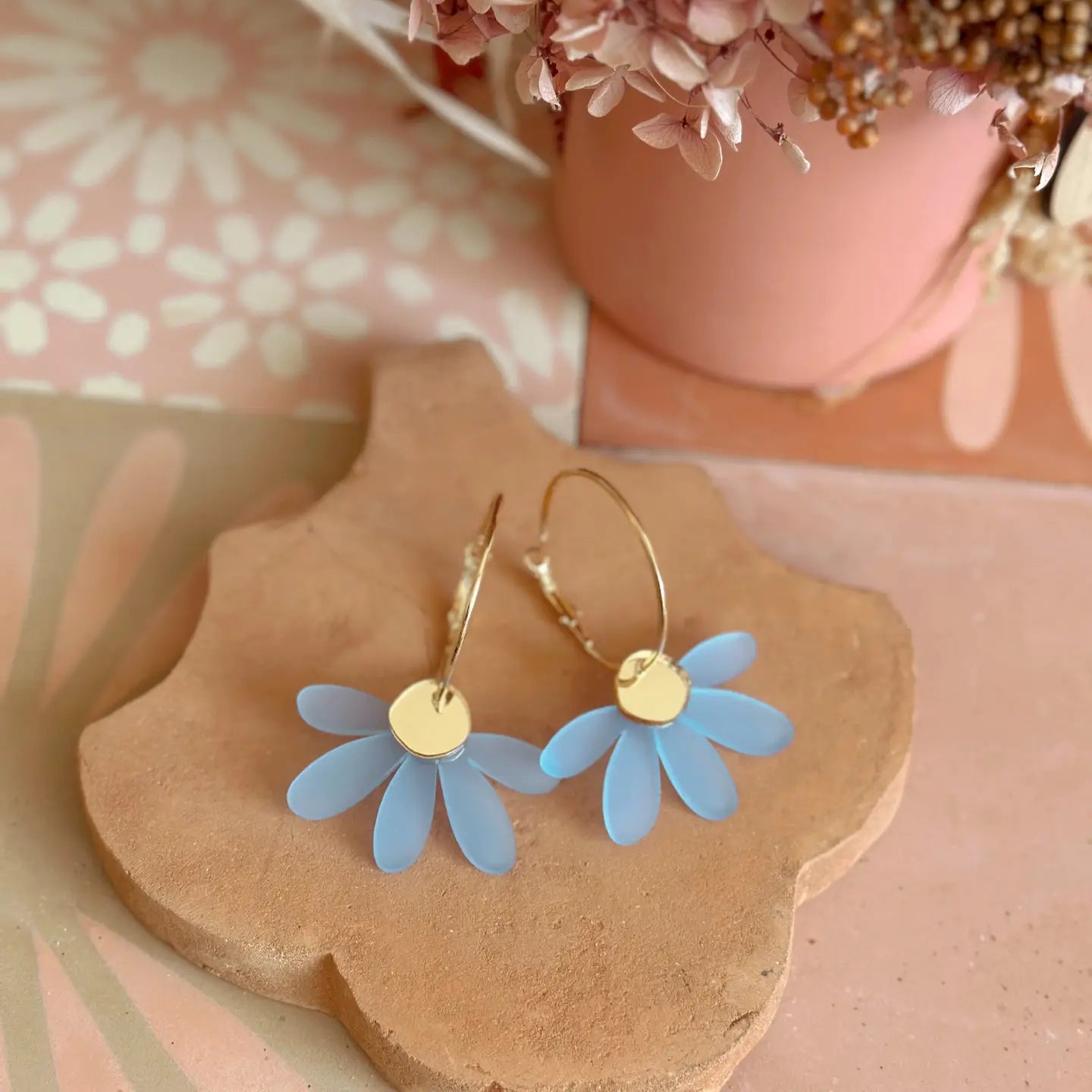 Jumbo Daisy Hoop Earrings