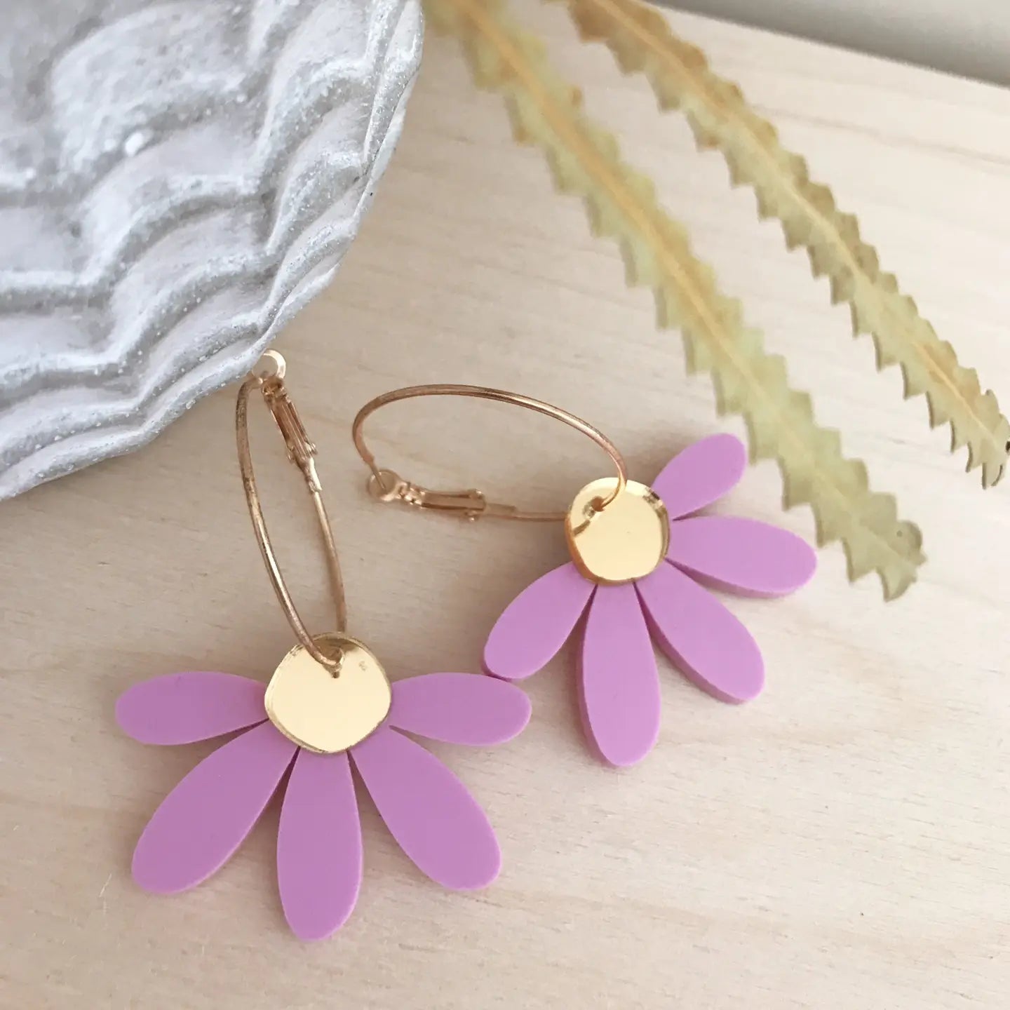 Jumbo Daisy Hoop Earrings