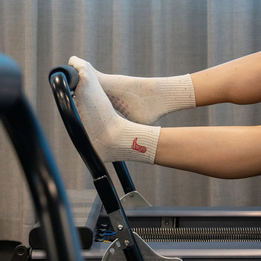 PILATES GRIP SOCKS - COWBOY BOOT SPECKLE