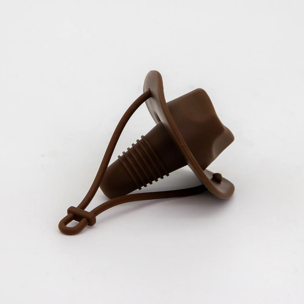 YEEHAW COWBOY HAT WINE BOTTLE STOPPER - Brown