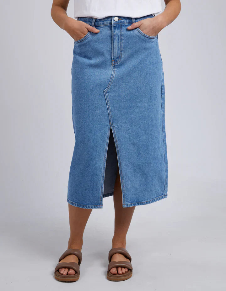 Scout Midi Skirt - Mid Blue
