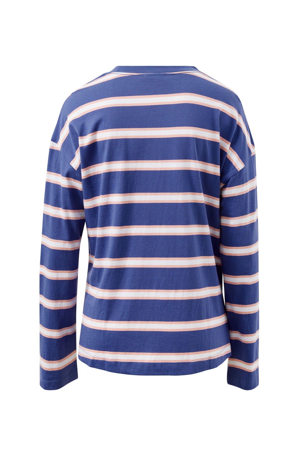 Ceres Life Scout slouchy long sleeve tee in washed navy and pink clay, featuring a relaxed fit and soft fabric.