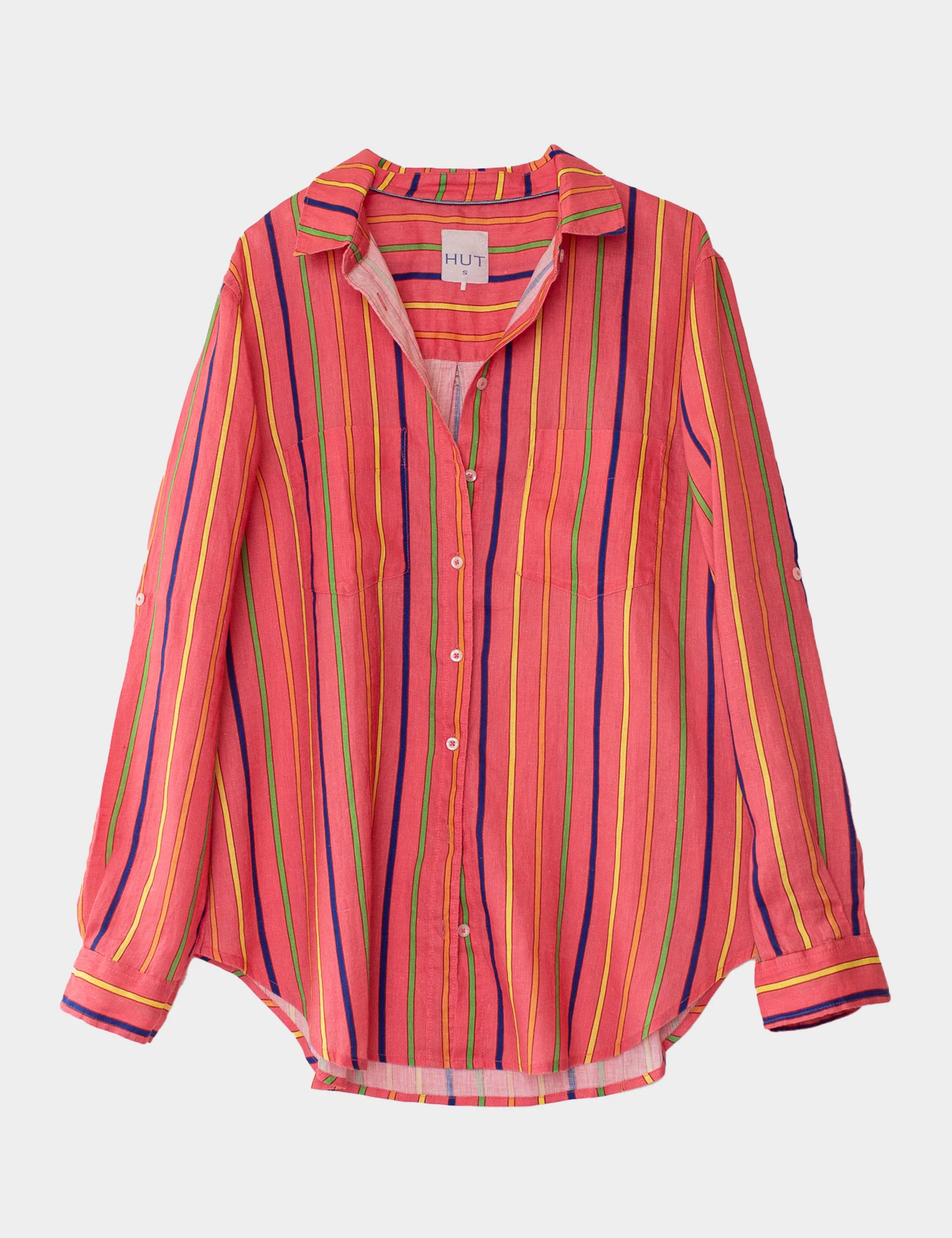 Rio Carnivale Stripe Boyfriend Linen Shirt