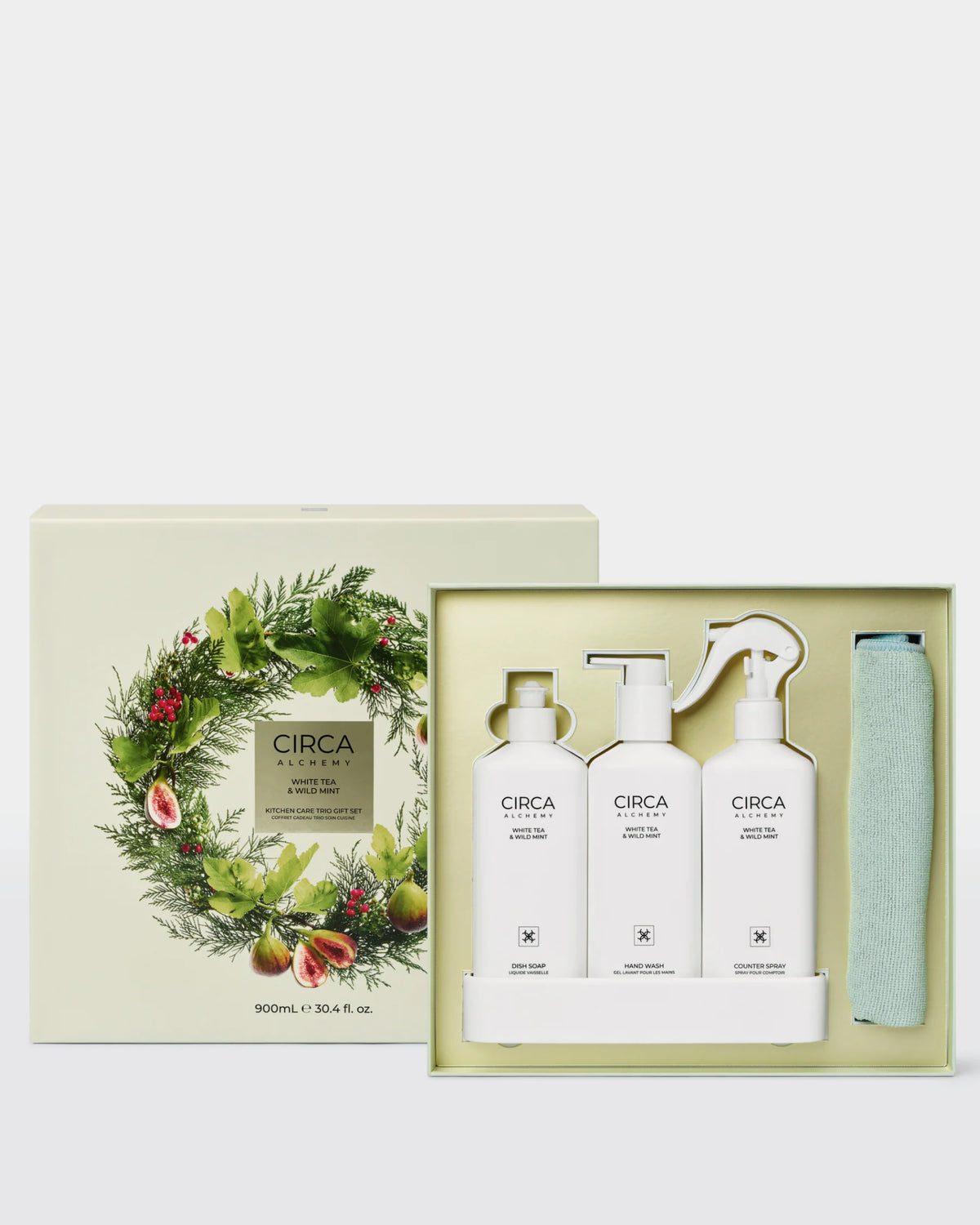 Circa WHITE TEA & WILD MINT - Kitchen Trio Gift Set 900mL