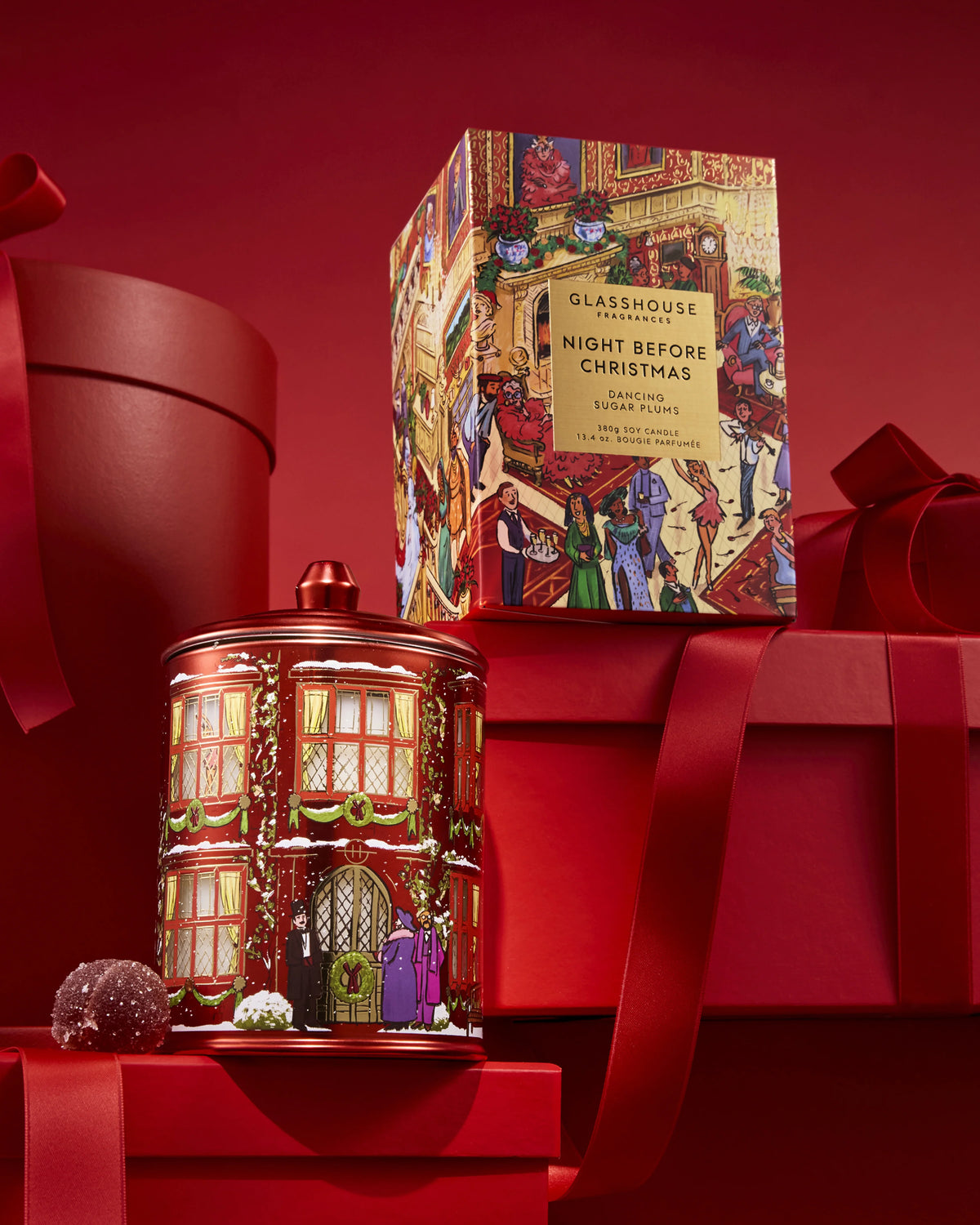 Glasshouse NIGHT BEFORE CHRISTMAS Dancing Sugar Plums - 380g Scented Candle