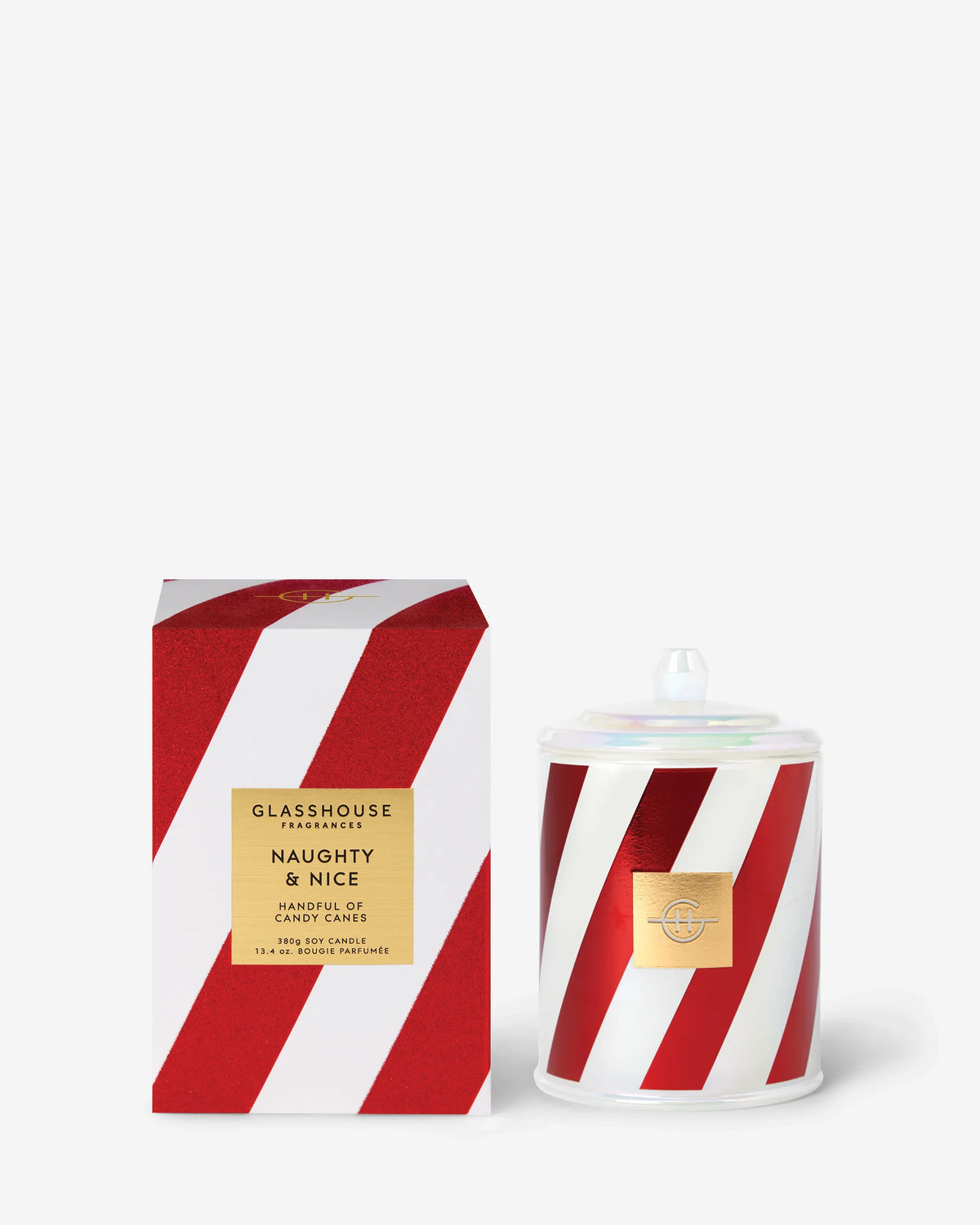 Glasshouse NAUGHTY & NICE Handful of Candy Canes - 380g Scented Candle