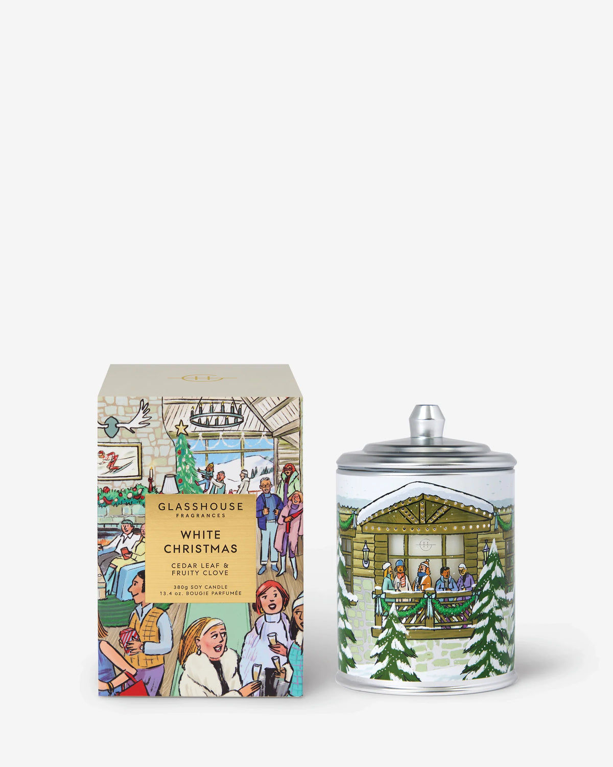Glasshouse WHITE CHRISTMAS Cedar Leaf & Fruity Clove - 380g