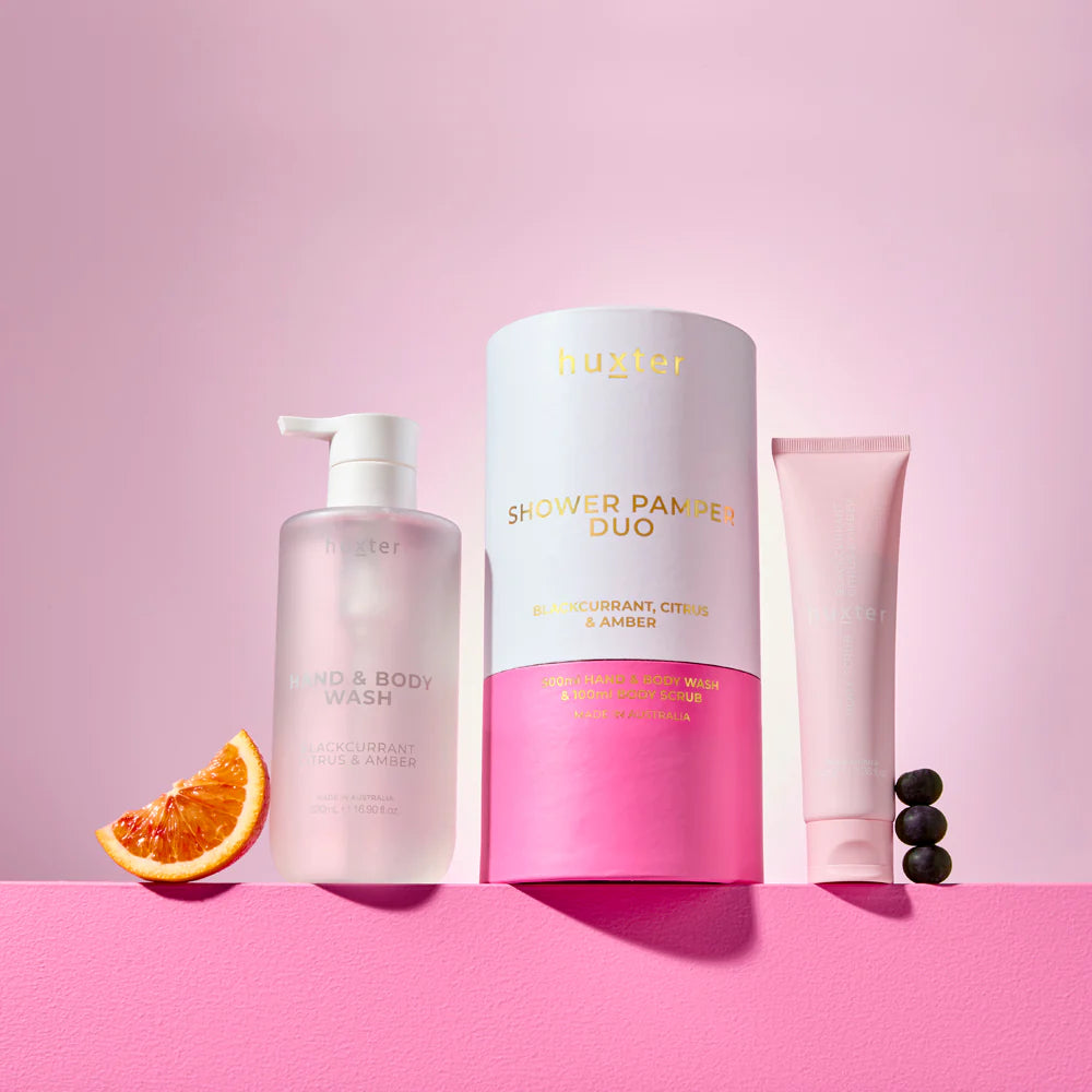 Shower Pamper Duo - Blackcurrant, Citrus & Amber
