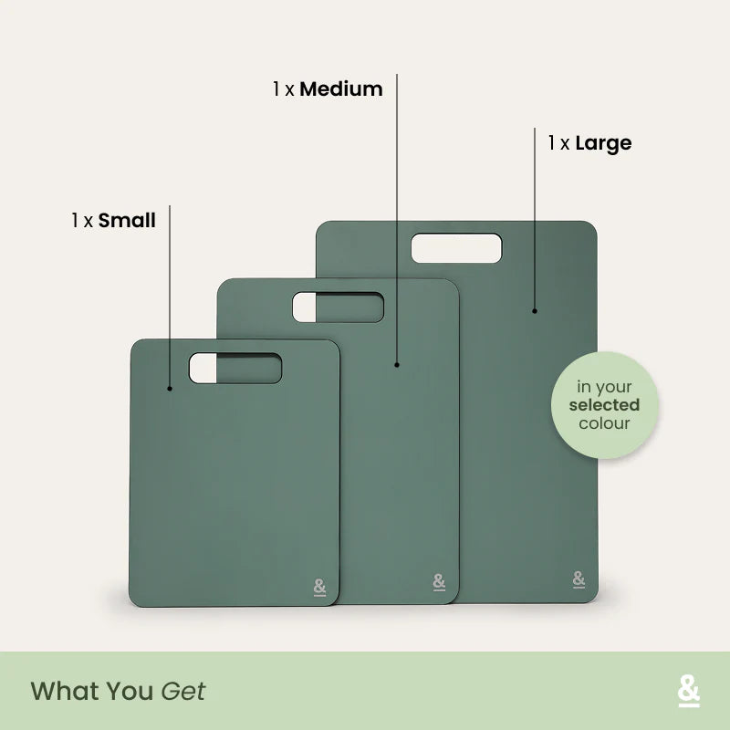 Wood Fibre Chopping Board Trio - Eucalyptus