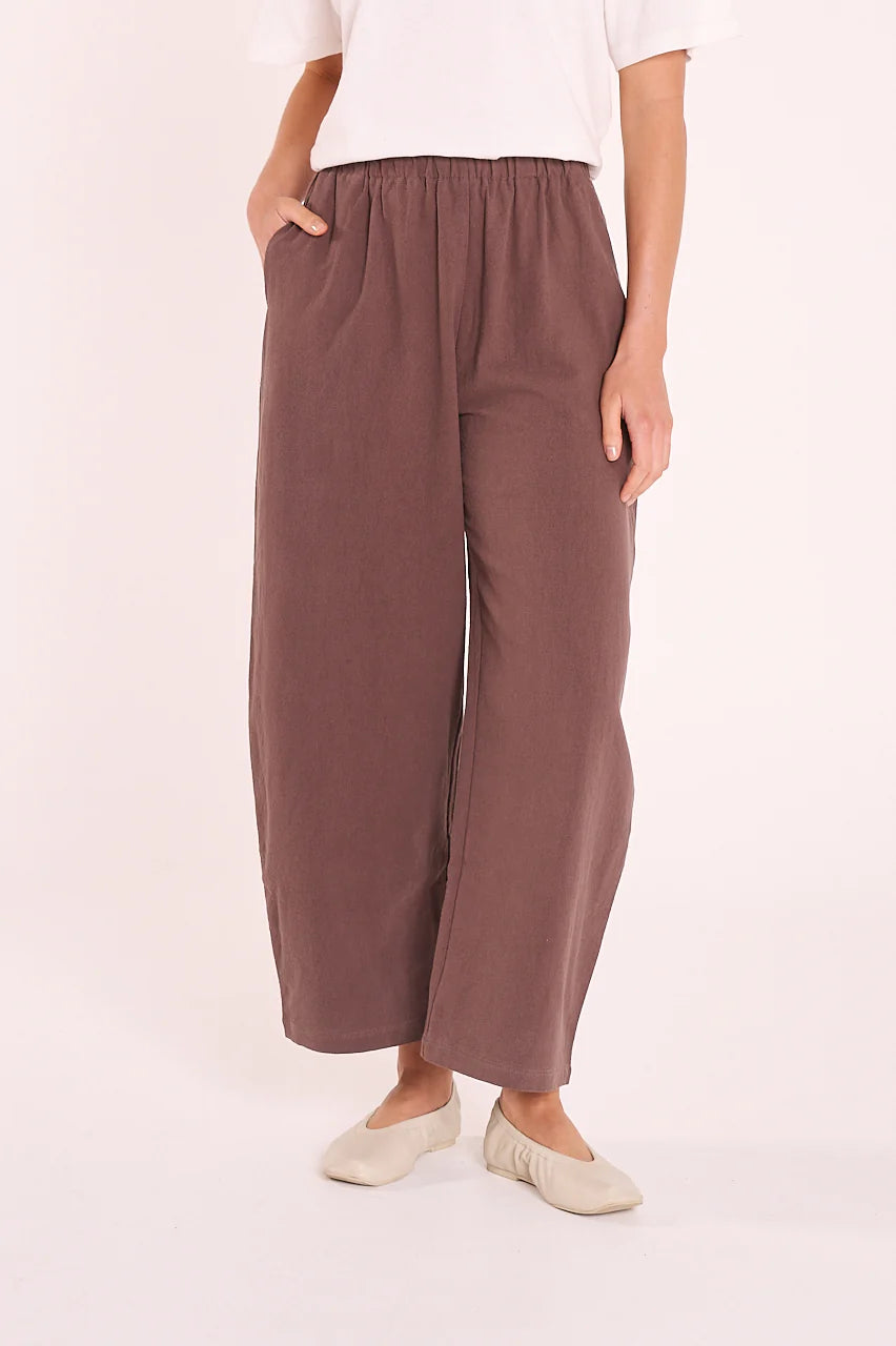 Eleanor Barrel Pant - Chocolate