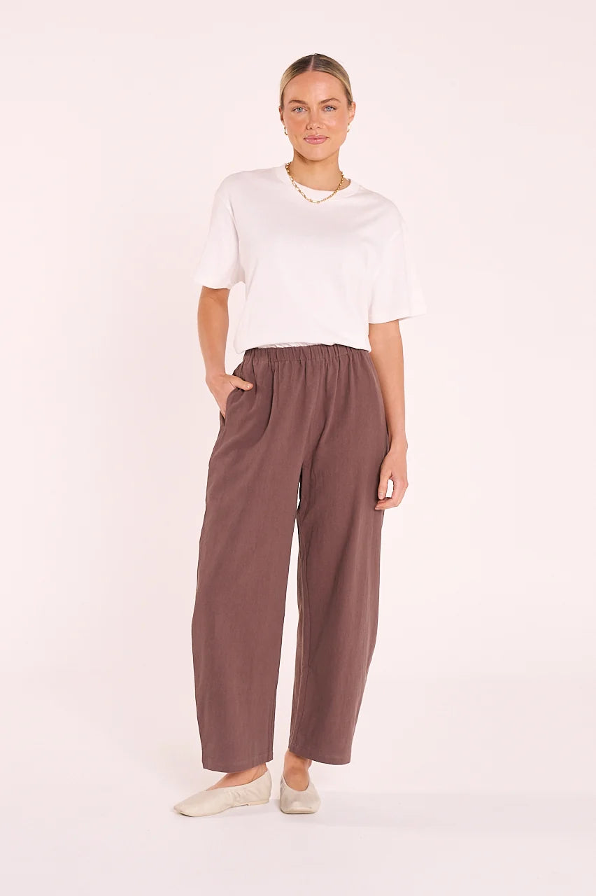 Eleanor Barrel Pant - Chocolate